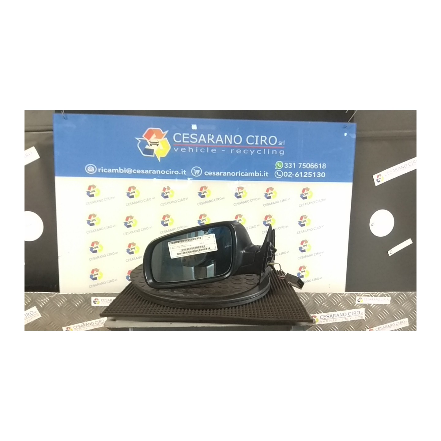 RETROVISORE EST. REGOLAZ. ELETTR. SX. 022 AUDI A4 (8D) (10/94-12/00) ADR 8D1858531C3FZ