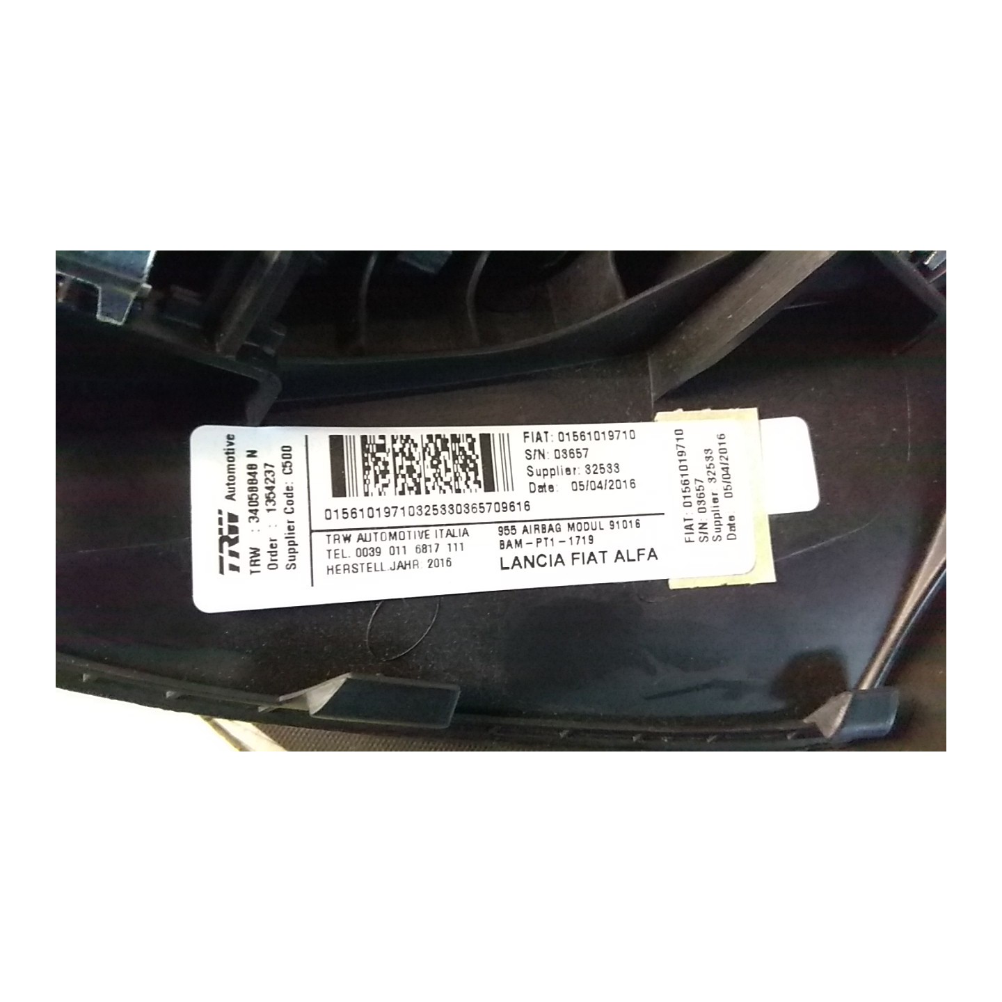 DISPOSITIVO AIRBAG PROTEZIONE GAMBE 129 ALFA ROMEO MITO (10) (05/13-) 955A9000 156101971