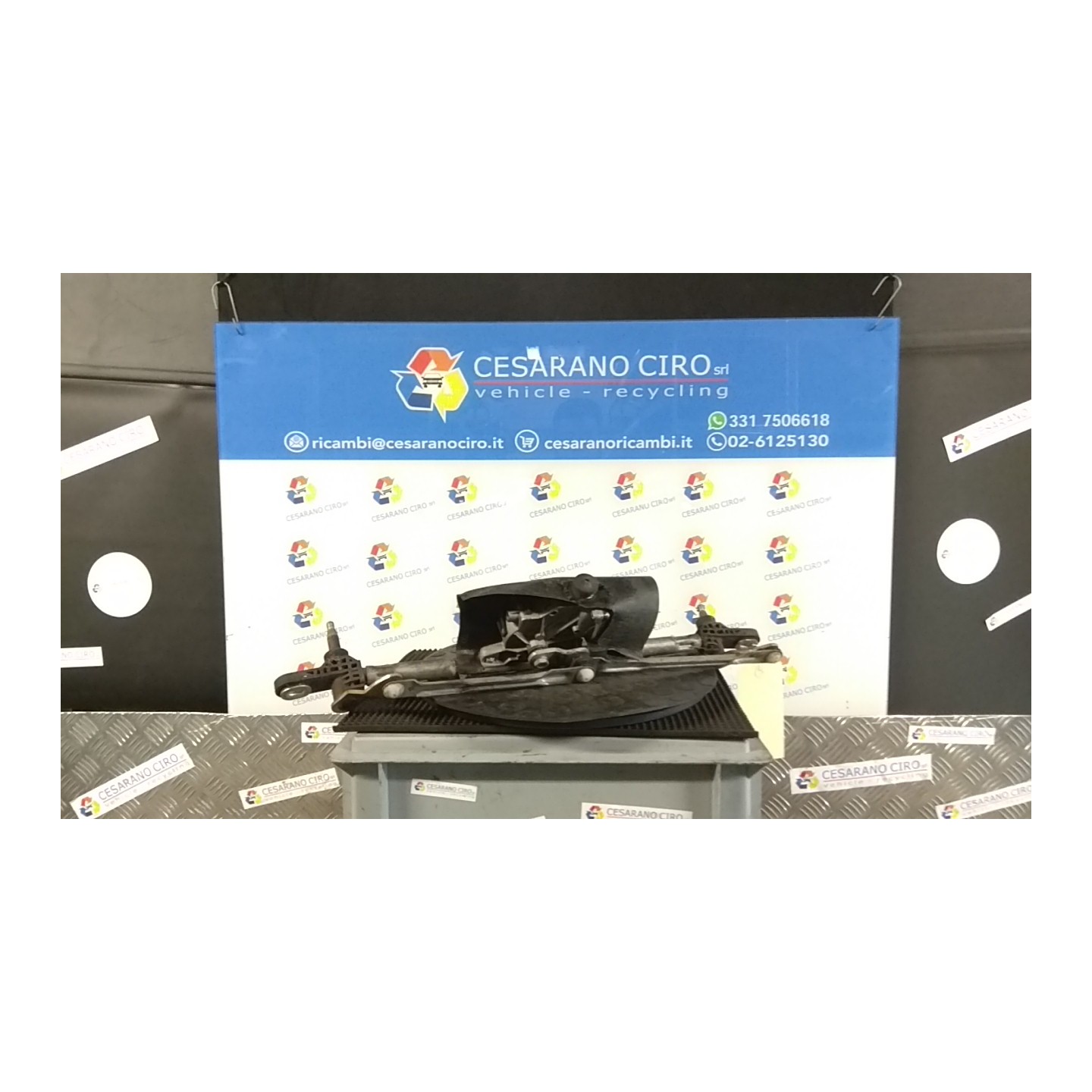 MECCANISMO TERGIPARABREZZA CON MOTORINO 155 FIAT PANDA (2Q) (09/03-12/10) 188A4000 46804522
