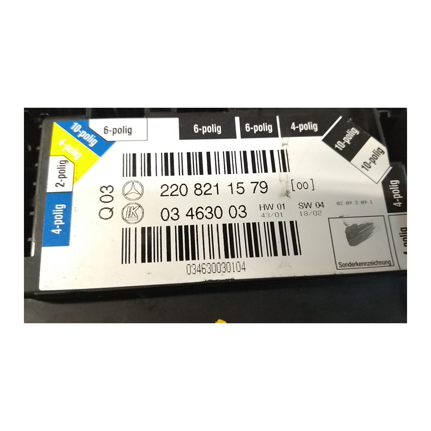 BLOCCO COMANDI REGOLAZIONE SEDILE ANT. SX 070 MERCEDES CLASSE S   (W/V220) 113966 NB6833000033003035056031SX