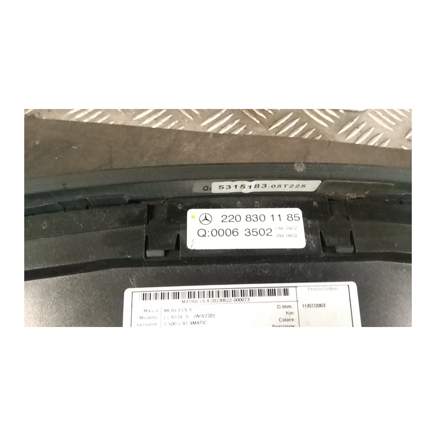 BLOCCO COMANDO CLIMATIZZAZIONE 073 MERCEDES CLASSE S   (W/V220) 113966 NB5576000033003035056031