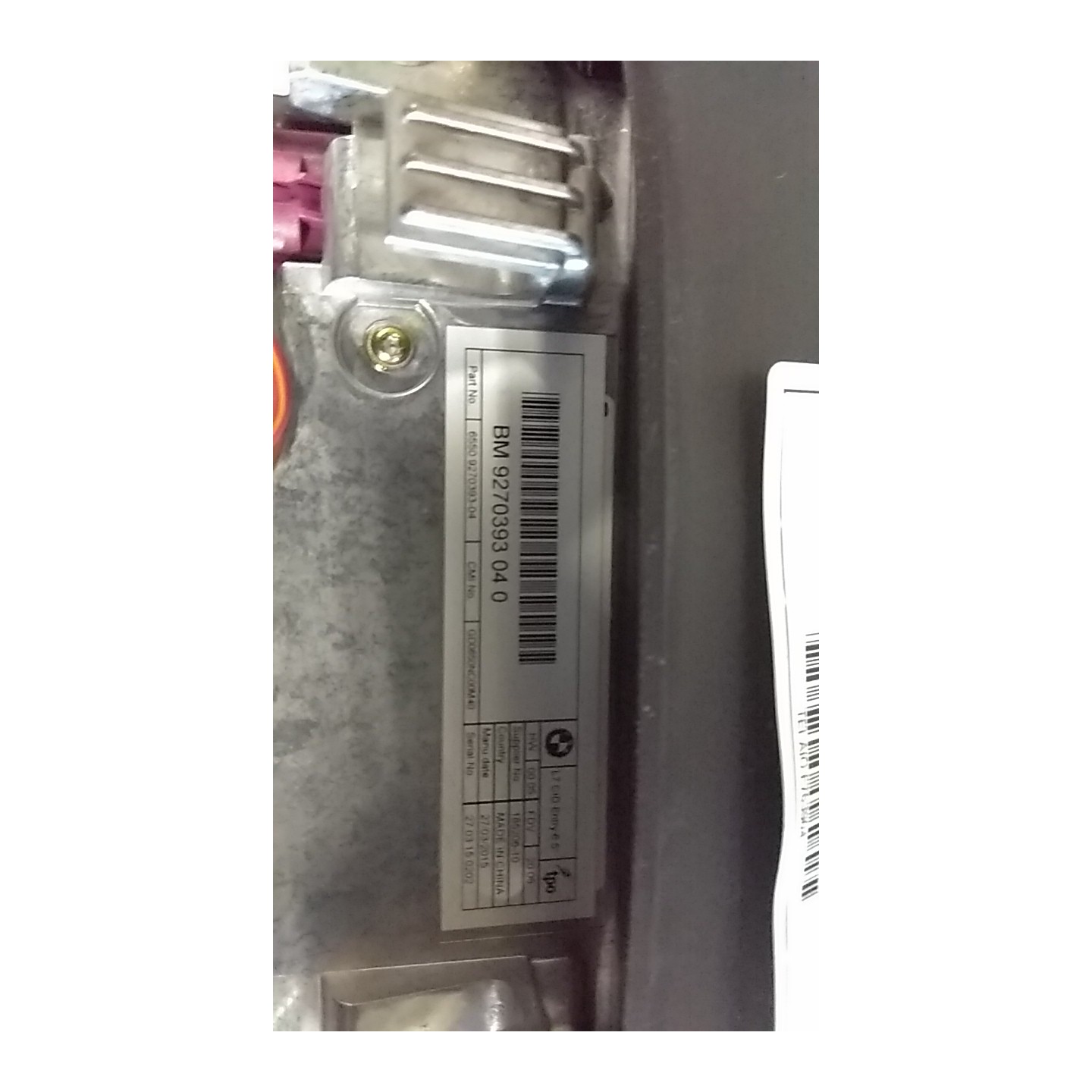 DISPLAY MULTIFUNZIONE 6,5"C/SISTEMA 024 BMW SERIE 3 (F31) (07/12-) N47D20C 65509270393