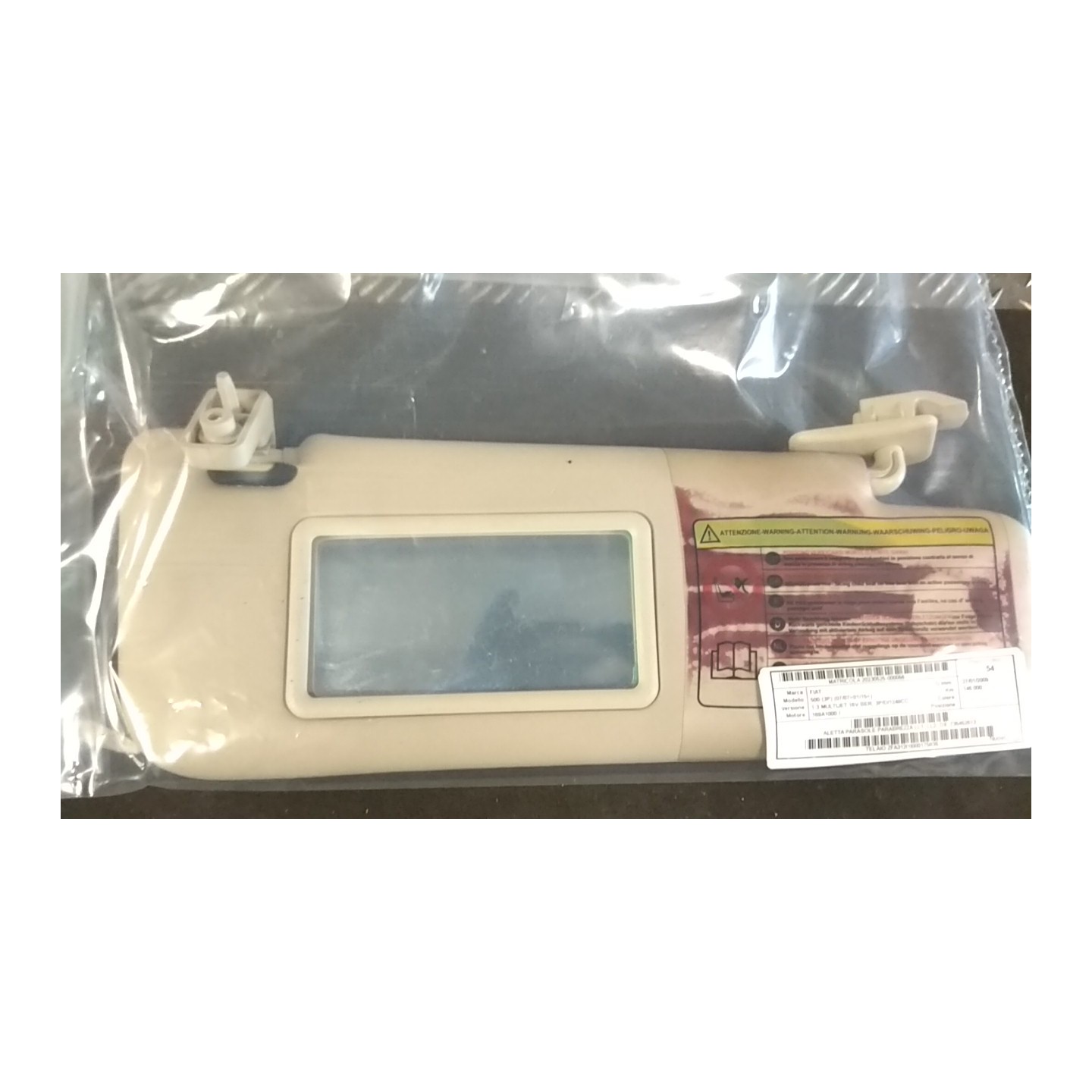 ALETTA PARASOLE PARABREZZA LL1, LL2, DX. 056 FIAT 500 (3P) (07/07-01/15) 169A1000 735452613