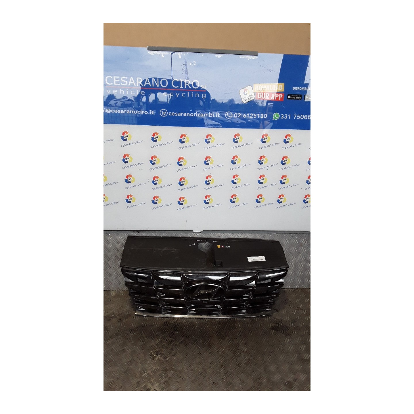 GRIGLIA PARAURTI ANT. P/SENS.PARCH. 155 HYUNDAI TUCSON PLUG-IN (04/21-) G4FT 86531N7010
