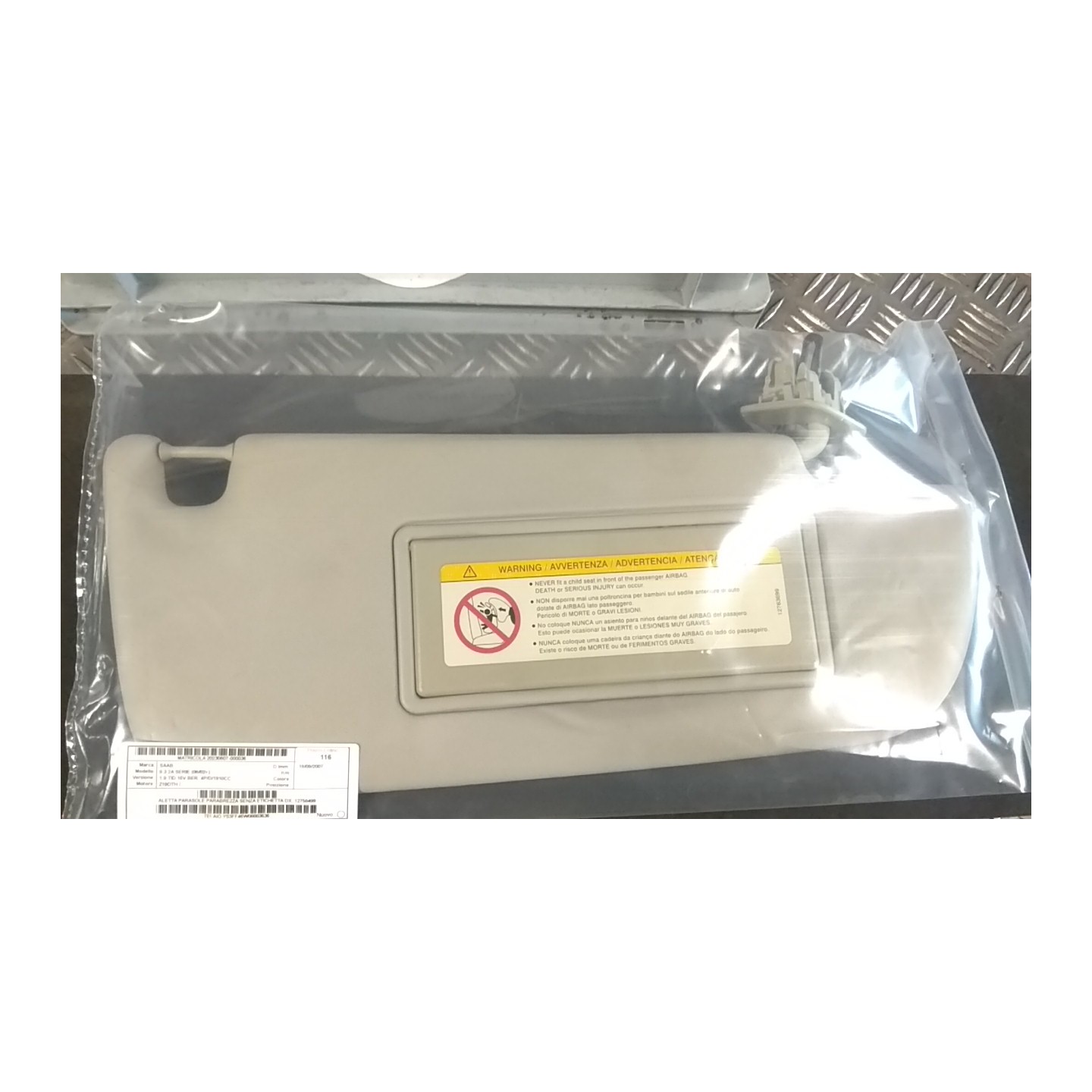 ALETTA PARASOLE PARABREZZA SENZA ETICHETTA DX. 036 SAAB 9.3 2A SERIE (08/02-) Z19DTH 12758499