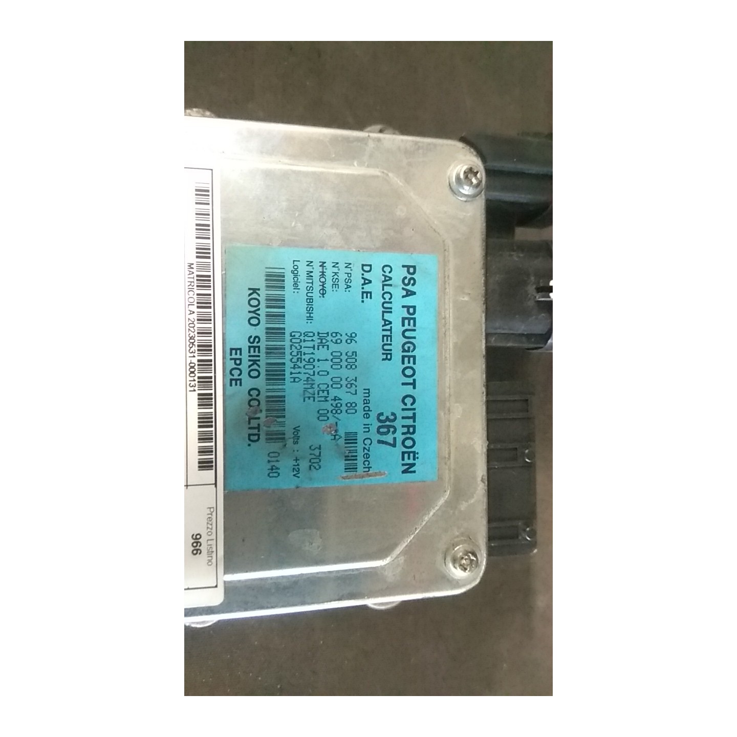 CENTRALINA STERZO DA TELECODIFICARE 131 CITROEN C2 (09/03-01/10) 8HX 400692