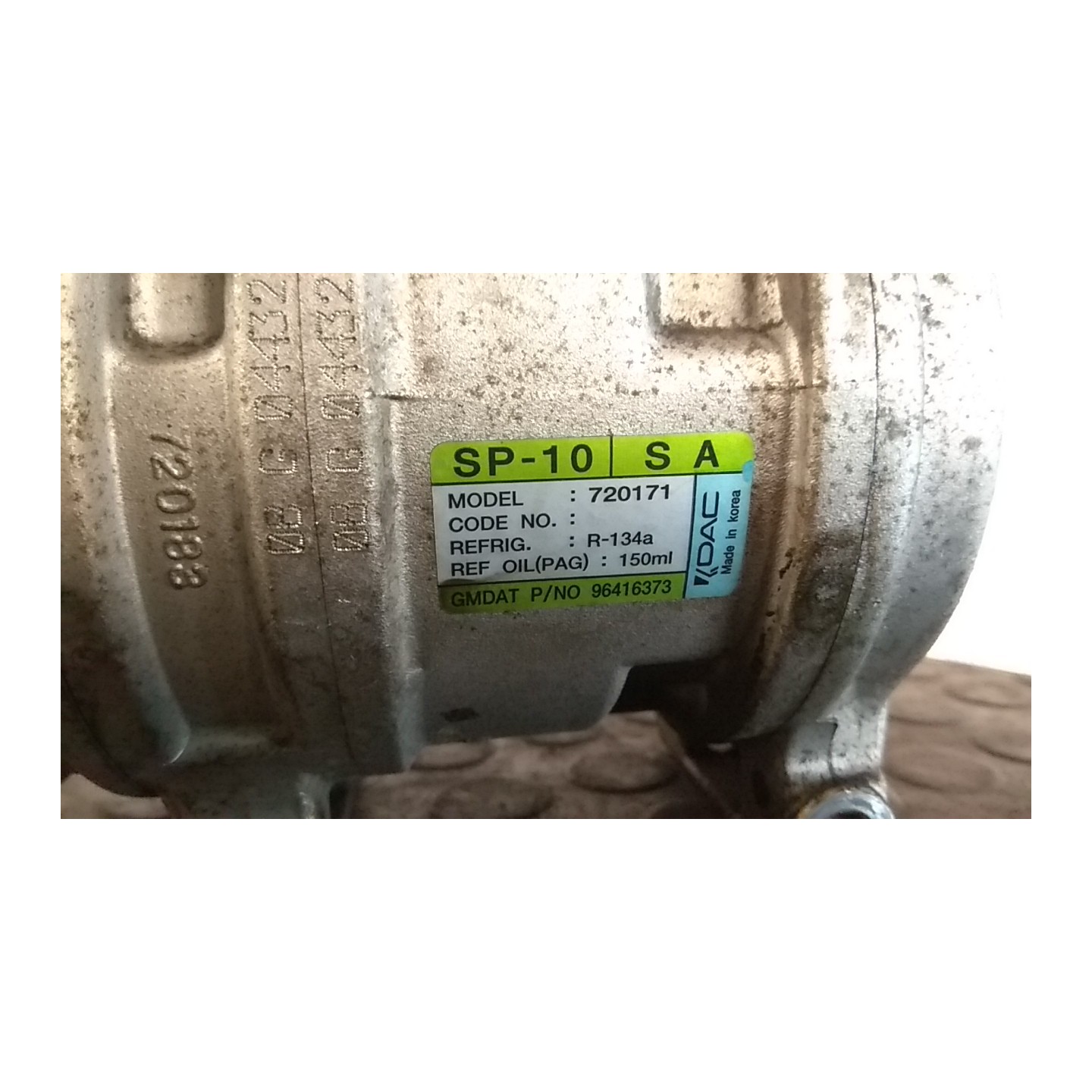 COMPRESSORE A/C 143 CHEVROLET (DAEWOO) AVEO (T250) (06/08-11/12) B12D1 96416373