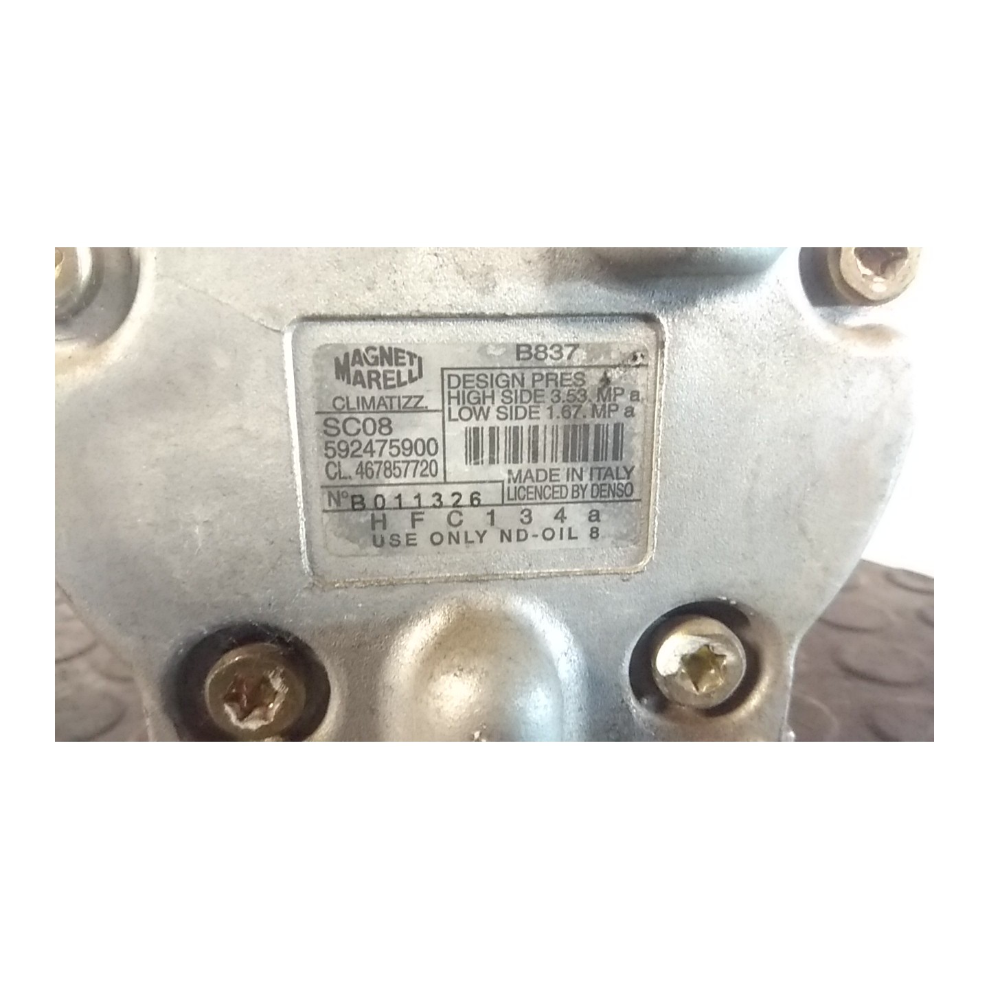 COMPRESSORE A/C 055 FIAT PUNTO (1N/1P) (07/99-12/05) 188A4000 46785772