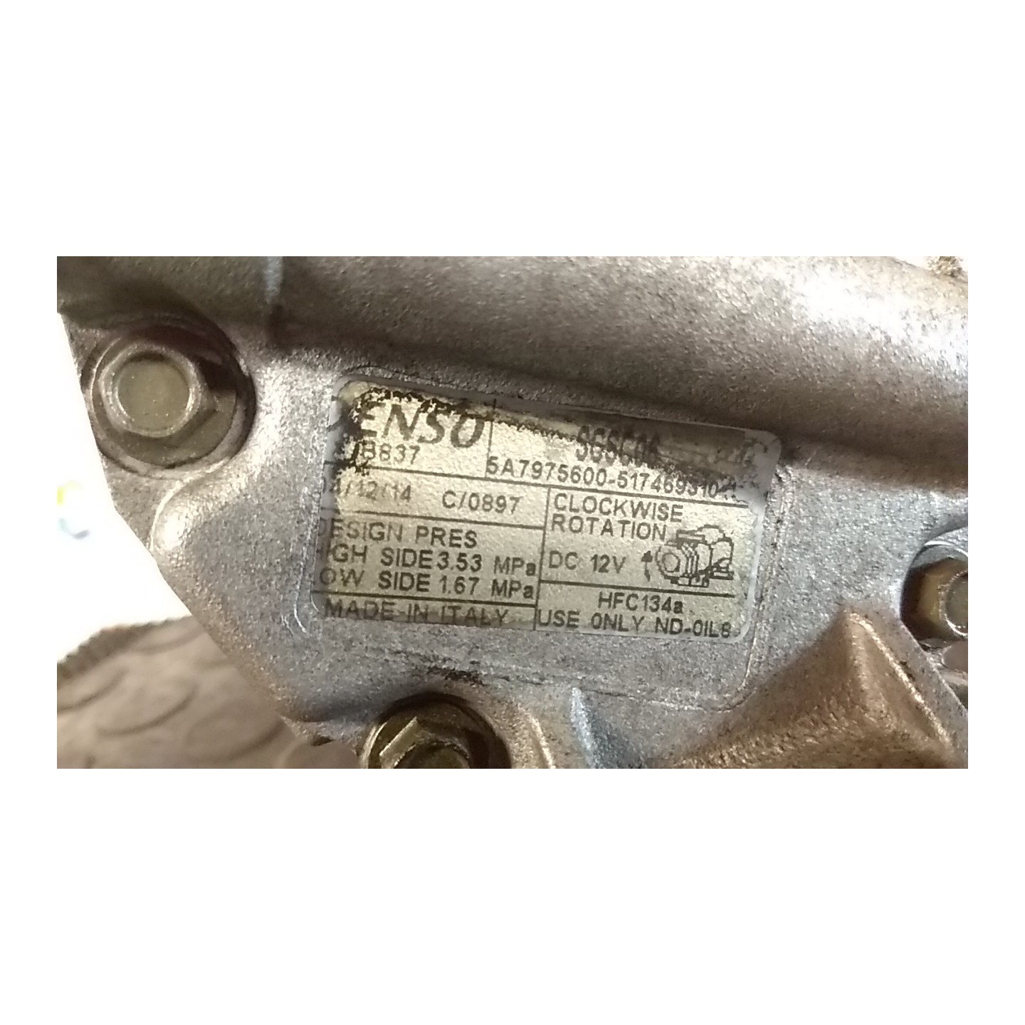 COMPRESSORE A/C 185 FIAT 500 (3P) (07/07-01/15) 169A1000 51746931