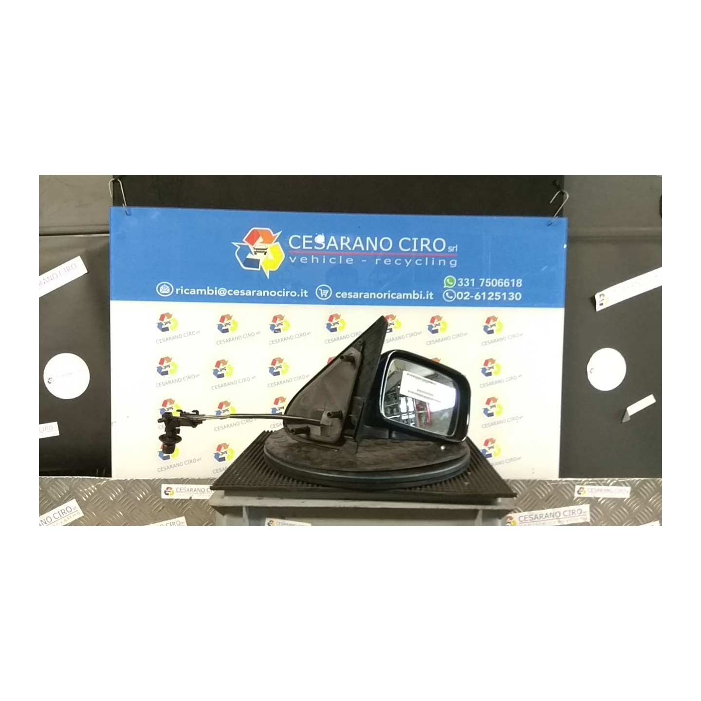 CRISTALLO RETROVISORE EST. REGOLAZ. MANUALE DX. 038 VOLKSWAGEN POLO 3A SERIE (11/94-09/01) AEX 6N1857522