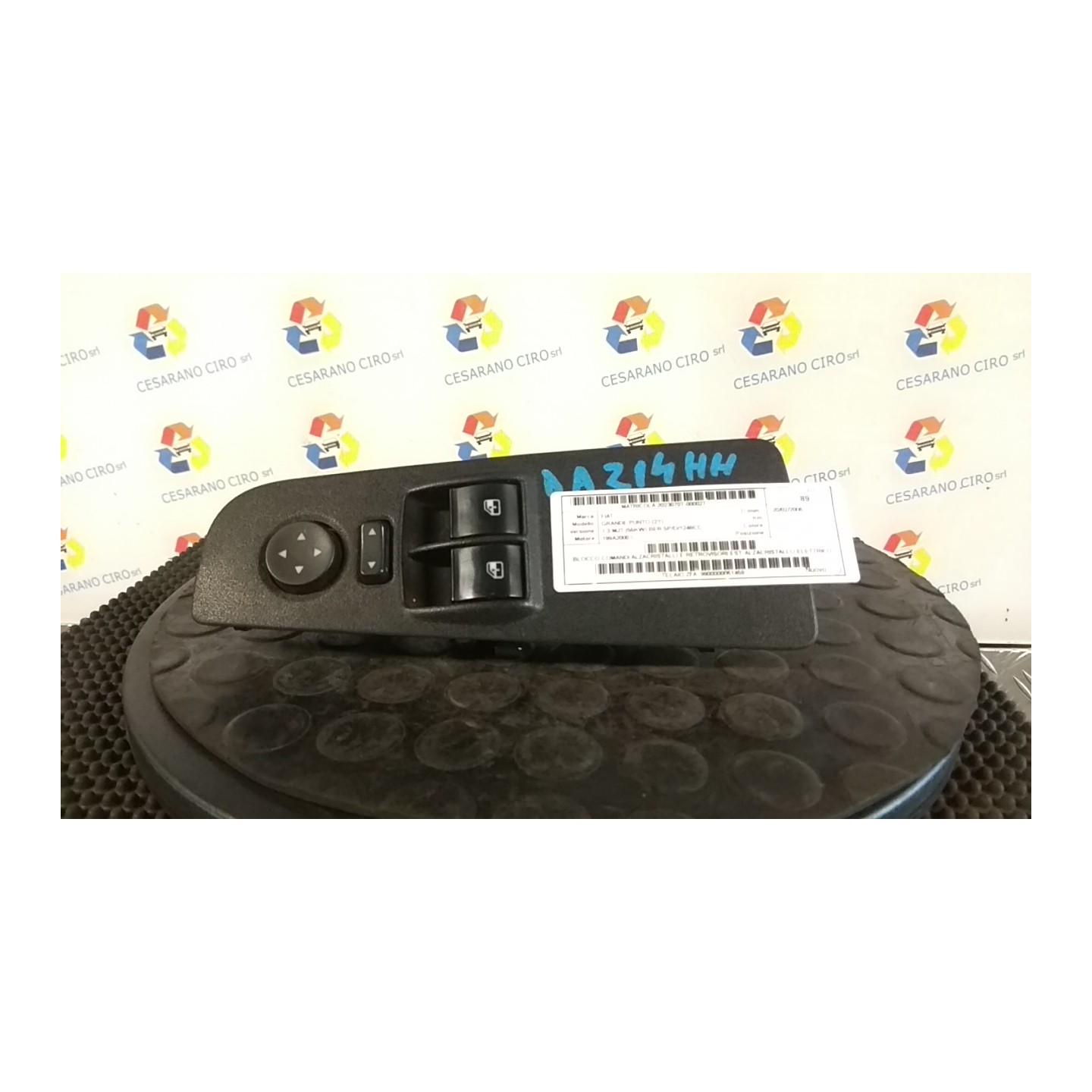 BLOCCO COMANDI ALZACRISTALLI E RETROVISORI EST. ALZACRISTALLO ELETTRICO POST SX. 027 FIAT GRANDE PUNTO (2Y) (06/05-12/08 199A200