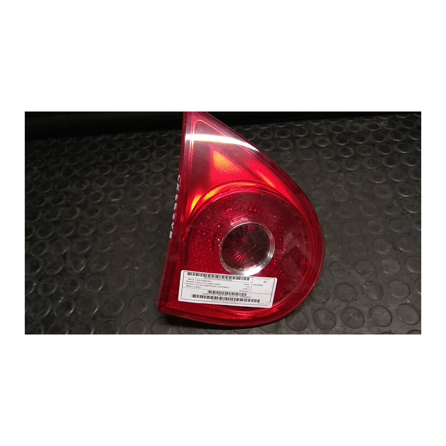FANALE POST. PARTE INT. VALEO SX. 034 VOLKSWAGEN GOLF (1K) (10/03-12/09) BKD 1K6945093G