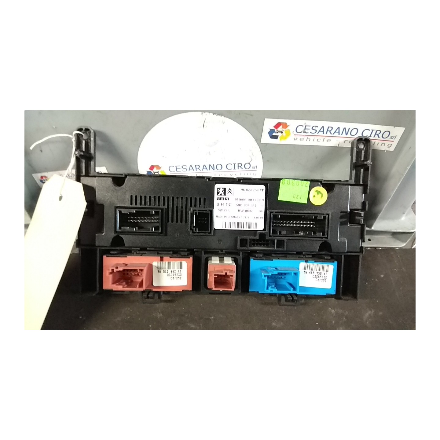 BLOCCO COMANDO CLIMATIZZAZIONE C/A/C AUTO BI-ZONE 004 PEUGEOT 407 (03/04-03/12) RHR 6452J6