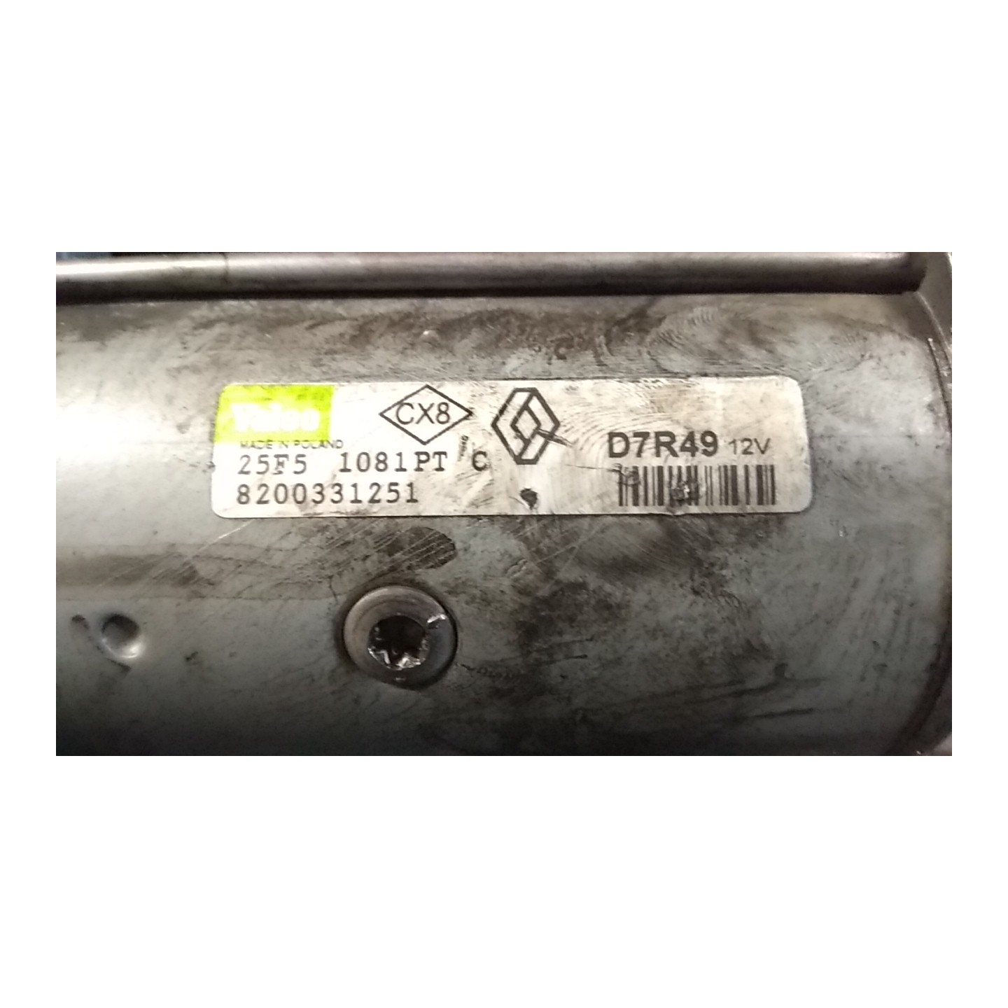 MOTORINO AVVIAMENTO VALEO PUNZONATURA. = D7R44 073 RENAULT MEGANE C+C 2A SERIE (02/06-02/ F9QE8 8200628419