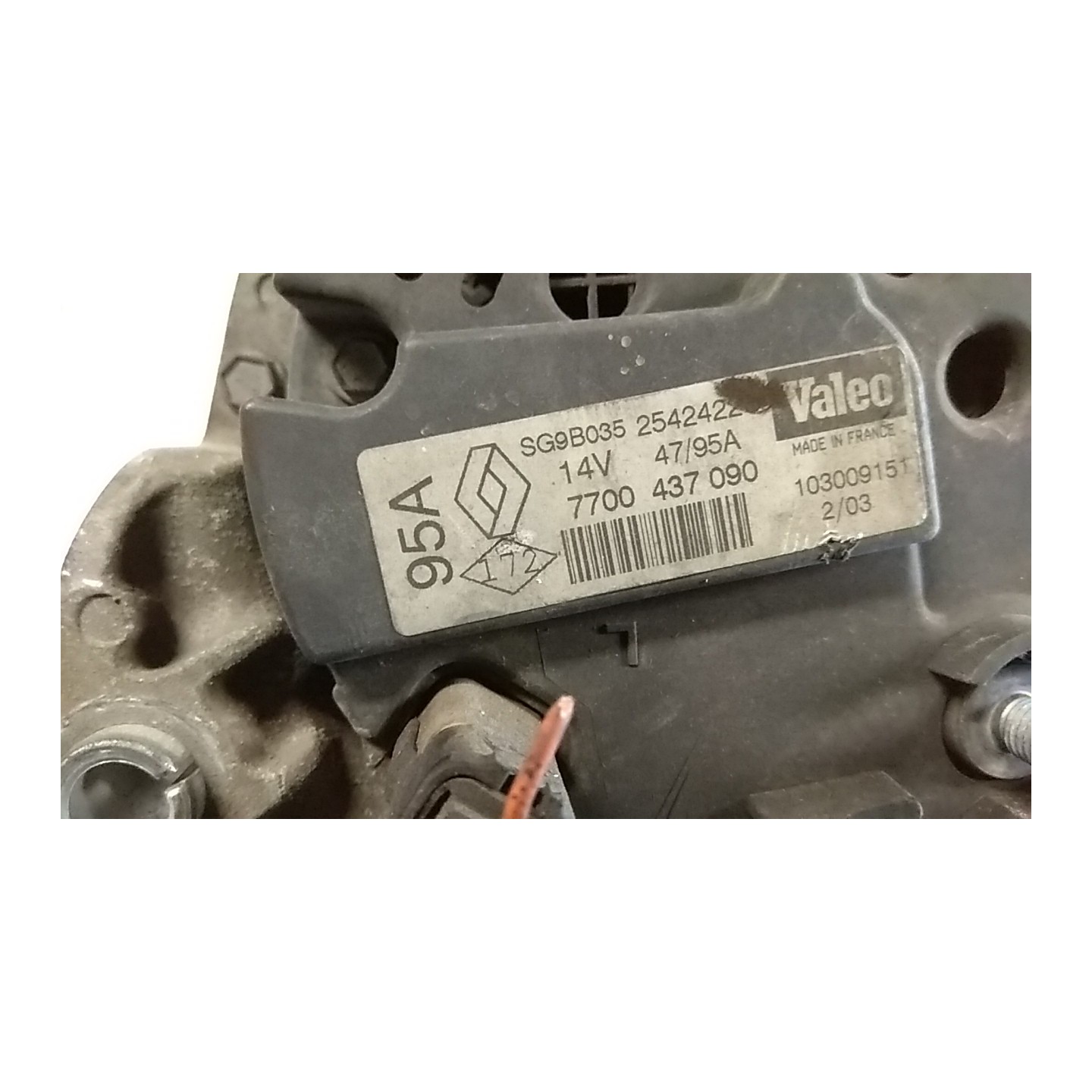 ALTERNATORE VALEO 068 RENAULT CLIO 2A SERIE (05/01-11/10) D4FB7 8200660044
