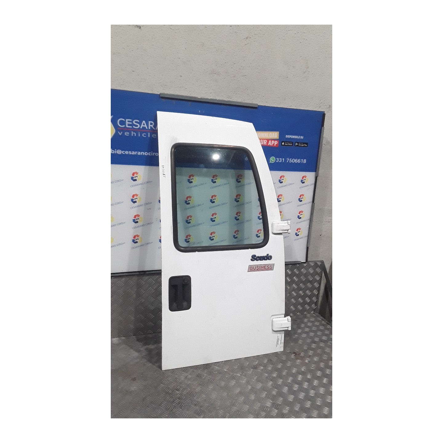 PORTA CARICO POST. A BATTENTE VETRATA DX. 123 FIAT SCUDO (PL) (02/96-12/03) WJZ 9567240788