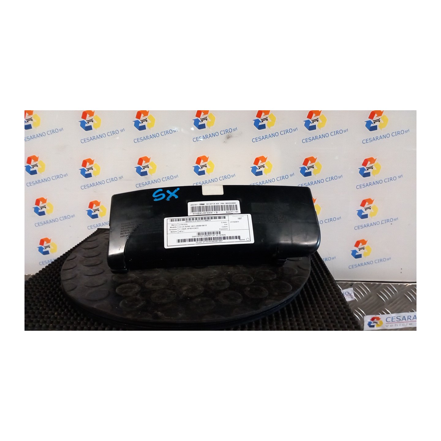 DISPOSITIVO AIRBAG LAT. SX. 013 CITROEN C3 2A SERIE (A51) (09/09-06/13 HFV 8216ZG