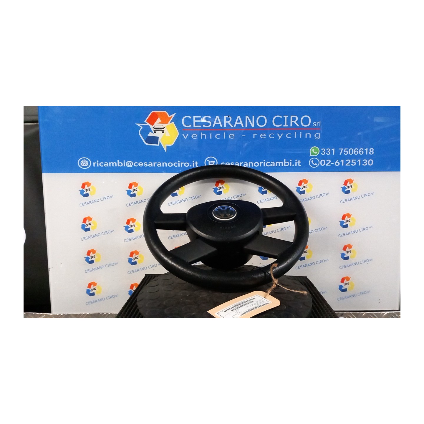 VOLANTE PELLE C/AIRBAG 084 VOLKSWAGEN POLO (9N) (10/01-03/05) AZQ 6Q0419091KE74