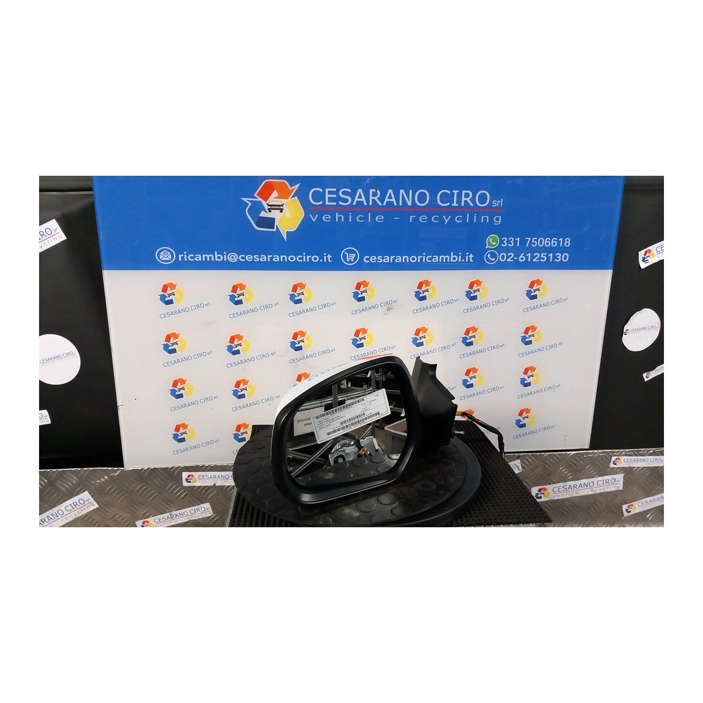 RETROVISORE EST. REGOLAZ. ELETTR. SX. 125 OPEL AGILA (H08) (01/08-) K12B 93196281