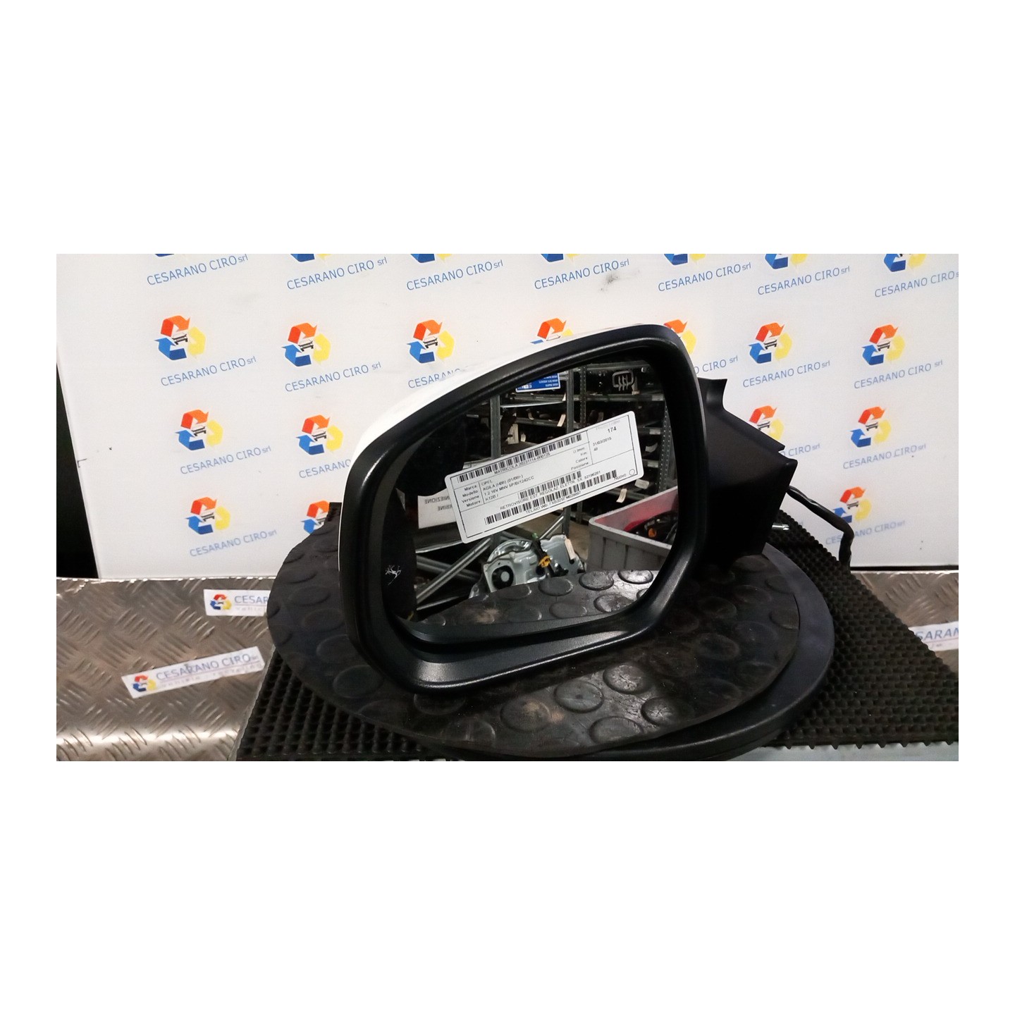 RETROVISORE EST. REGOLAZ. ELETTR. SX. 125 OPEL AGILA (H08) (01/08-) K12B 93196281