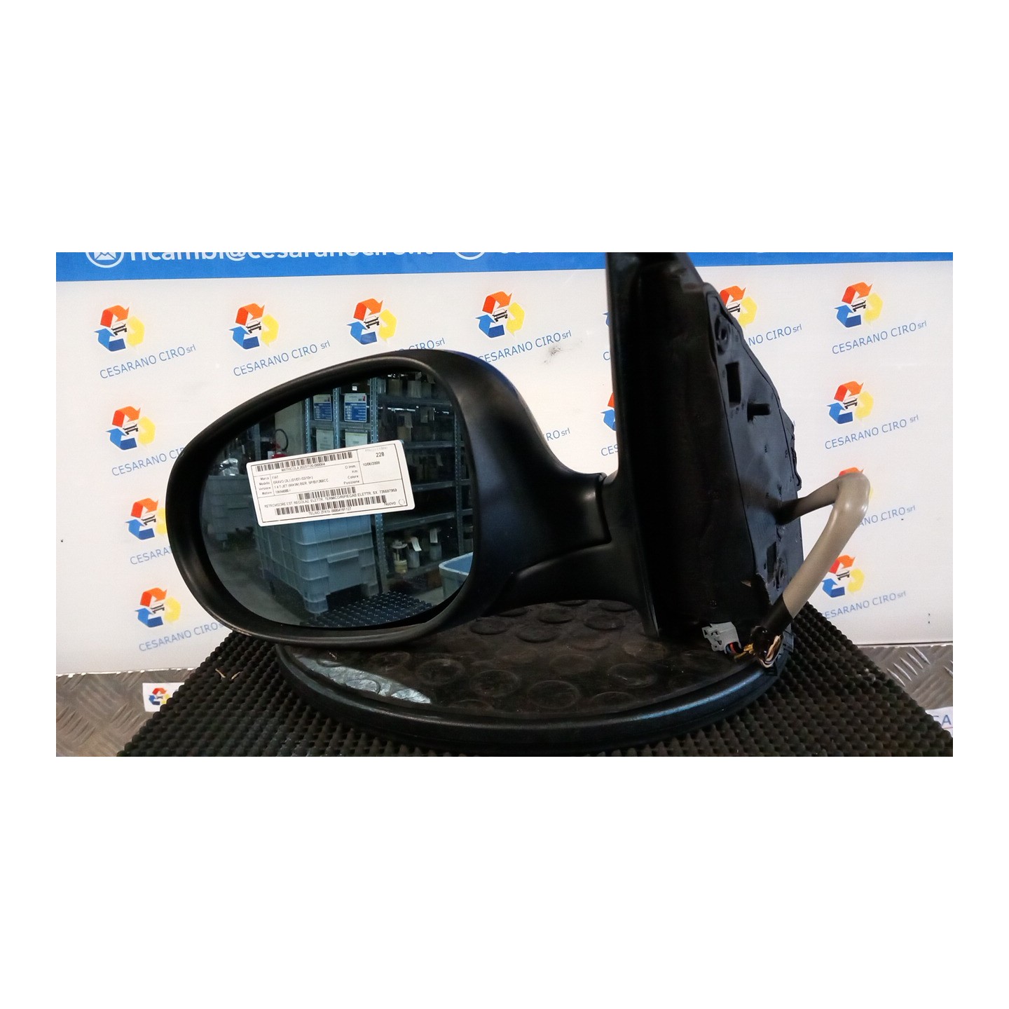 RETROVISORE EST. REGOLAZ. ELETTR. TERMICO/RIPIEGAB.ELETTR. SX. 084 FIAT BRAVO (3L) (01/07-03/10) 198A4000 735597959