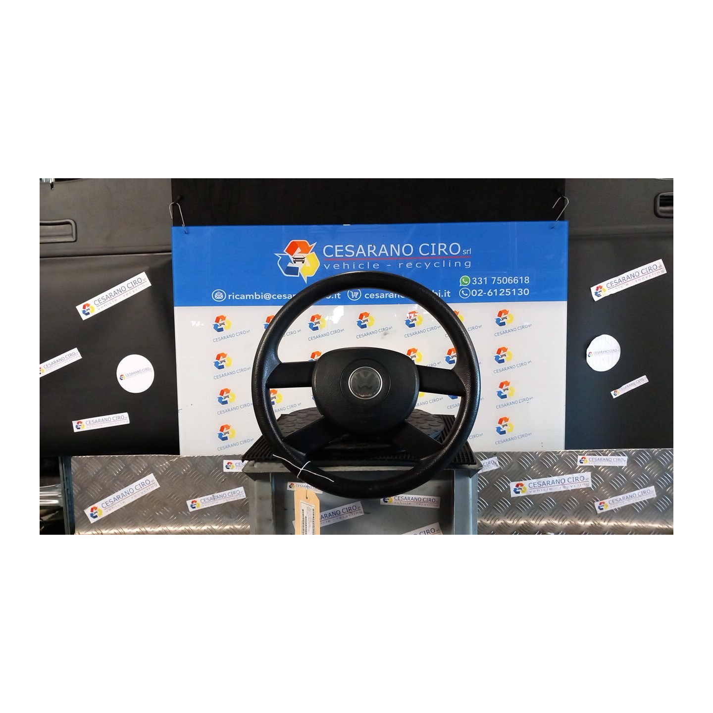 VOLANTE PELLE C/AIRBAG 136 VOLKSWAGEN POLO (9N) (10/01-03/05) BKY 6Q0419091KE74