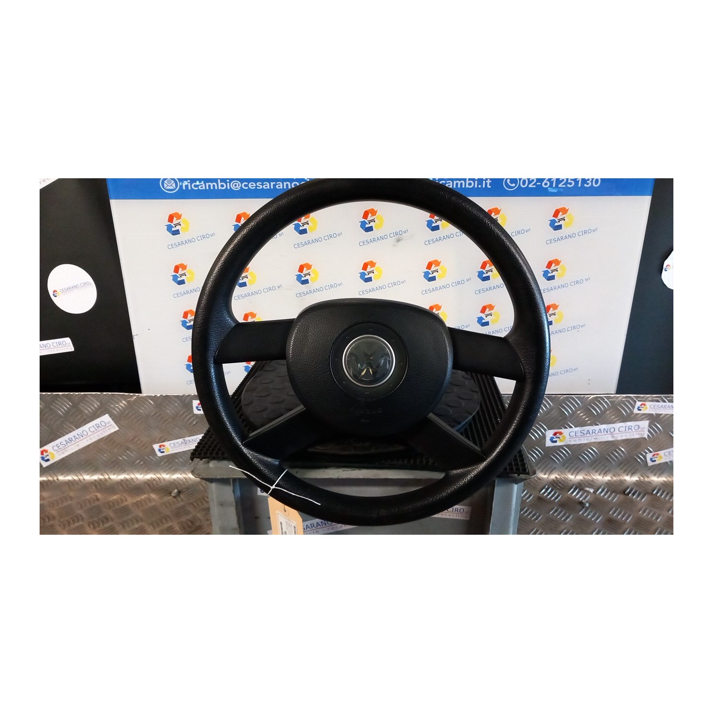 VOLANTE PELLE C/AIRBAG 136 VOLKSWAGEN POLO (9N) (10/01-03/05) BKY 6Q0419091KE74