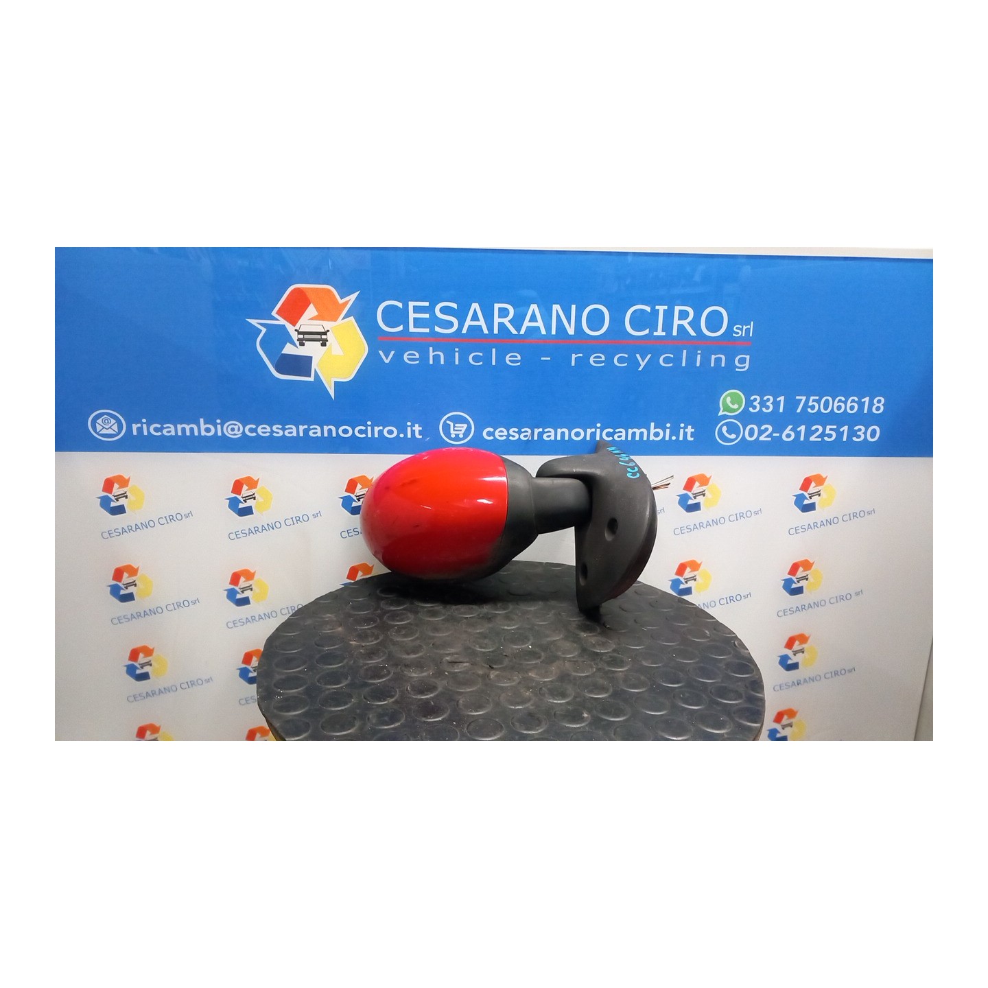 RETROVISORE EST. REGOLAZ. ELETTR. -09/00 C/MODANATURA CALOTTA DX. 048 RENAULT TWINGO 1A SERIE (08/98-09/07) D7FF7 8200039875