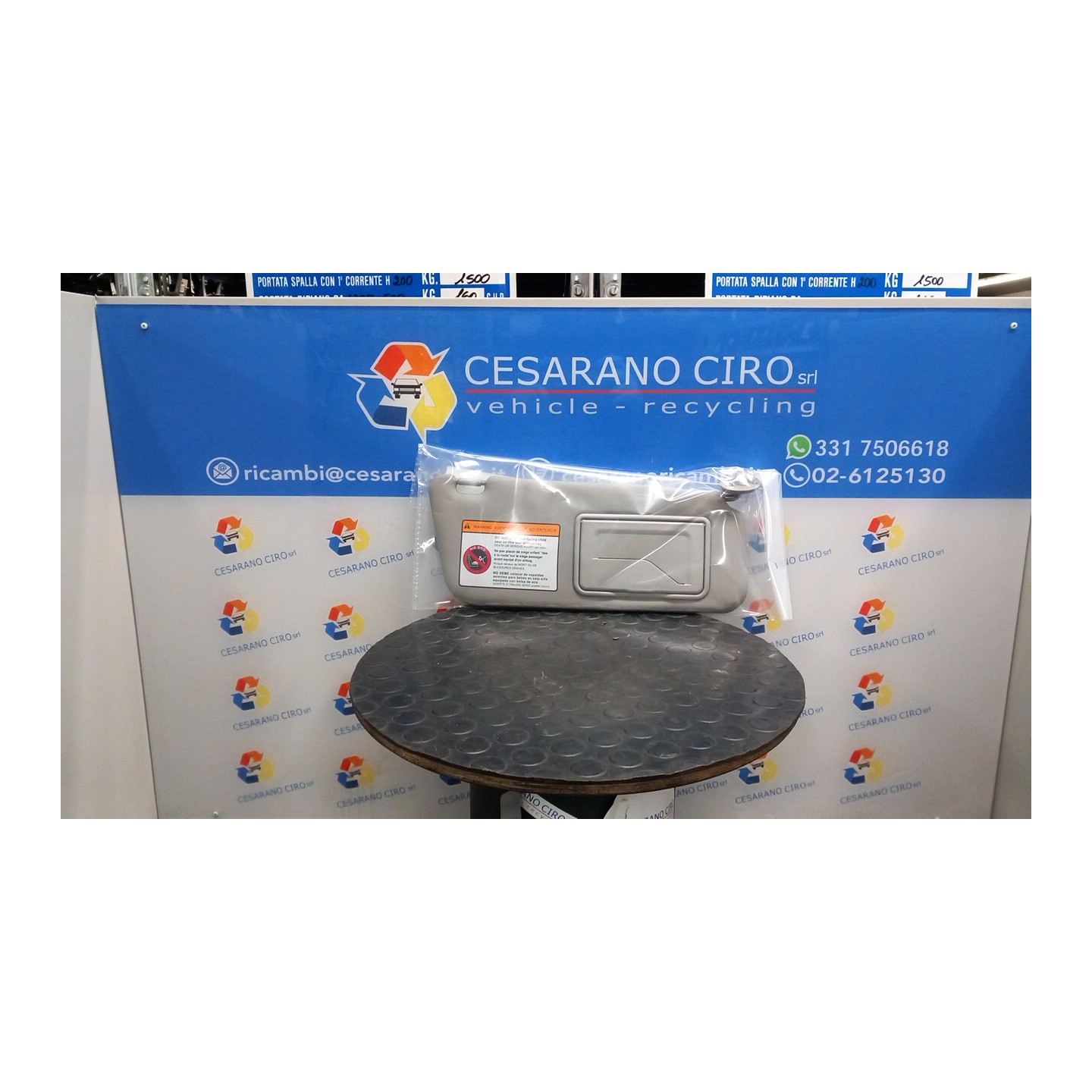 ALETTA PARASOLE PARABREZZA MIR DX. 015 CHEVROLET (DAEWOO) MATIZ (M200) (04/05-12/10) B10S1 96659448