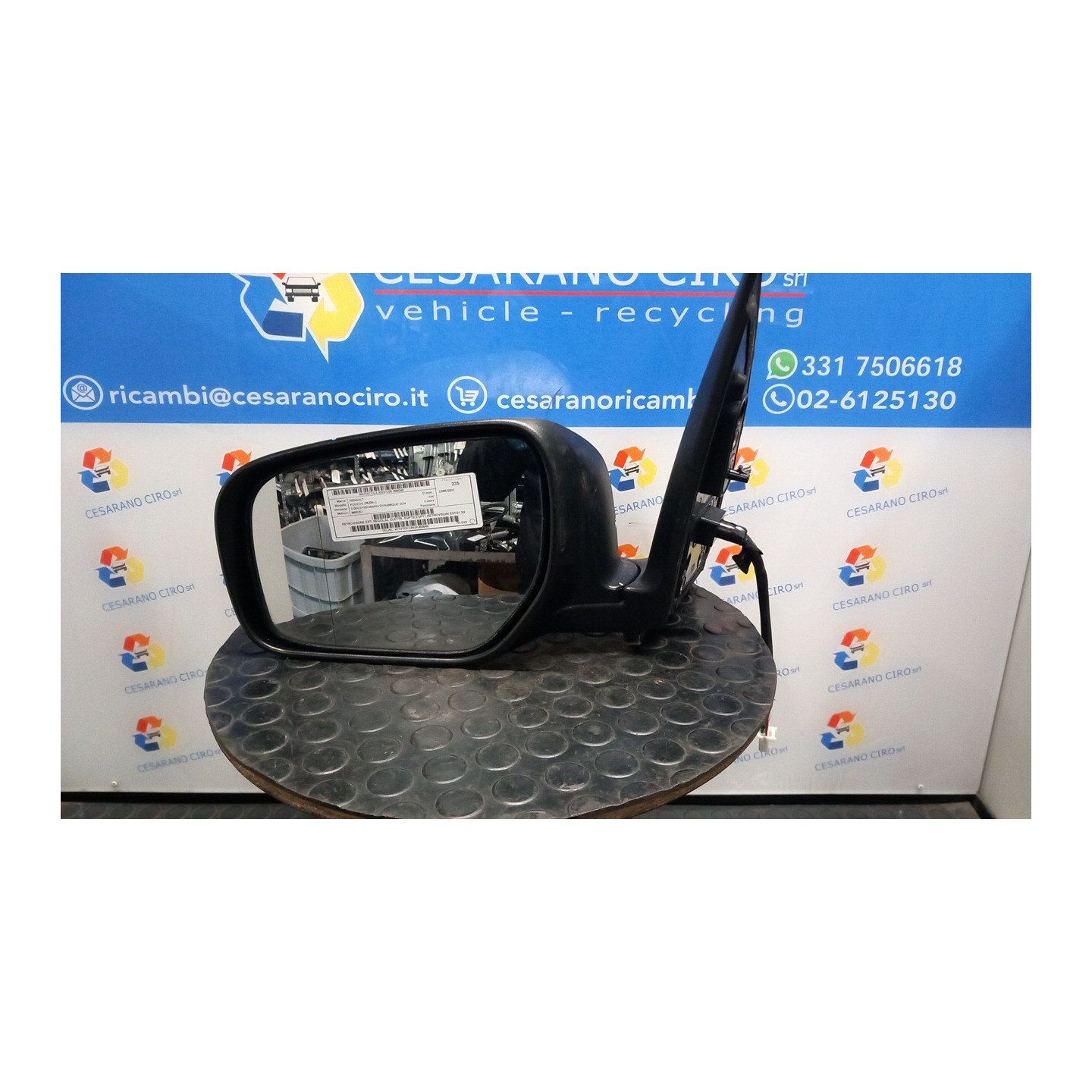 RETROVISORE EST. REGOLAZ. ELETTR. EQPT0;EQPT1;RETROVISORI EST.01 SX. 040 RENAULT KOLEOS (05/08-) M9RZ8 96302JY04A