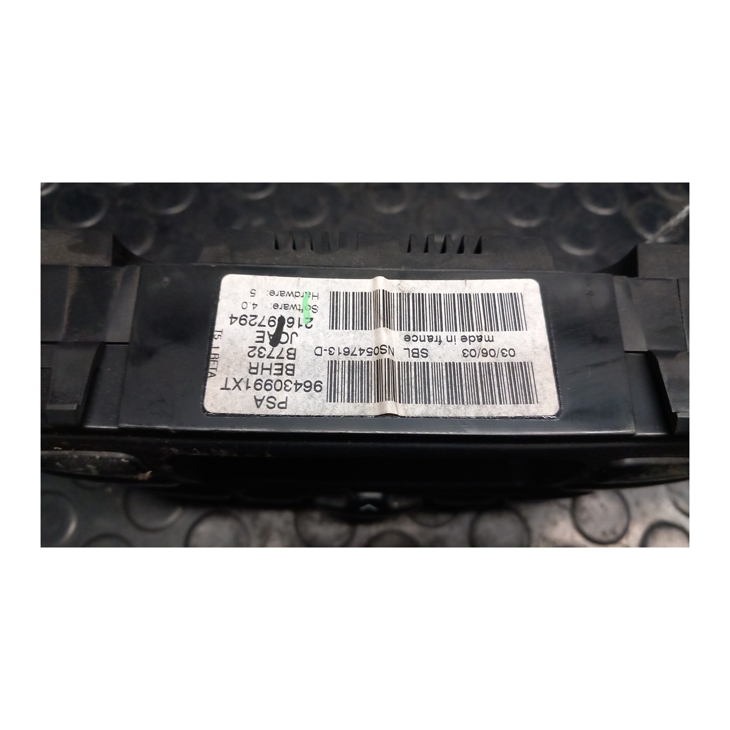 BLOCCO COMANDO CLIMATIZZAZIONE 126 PEUGEOT 307 (04/01-12/06) NFU 6451JP