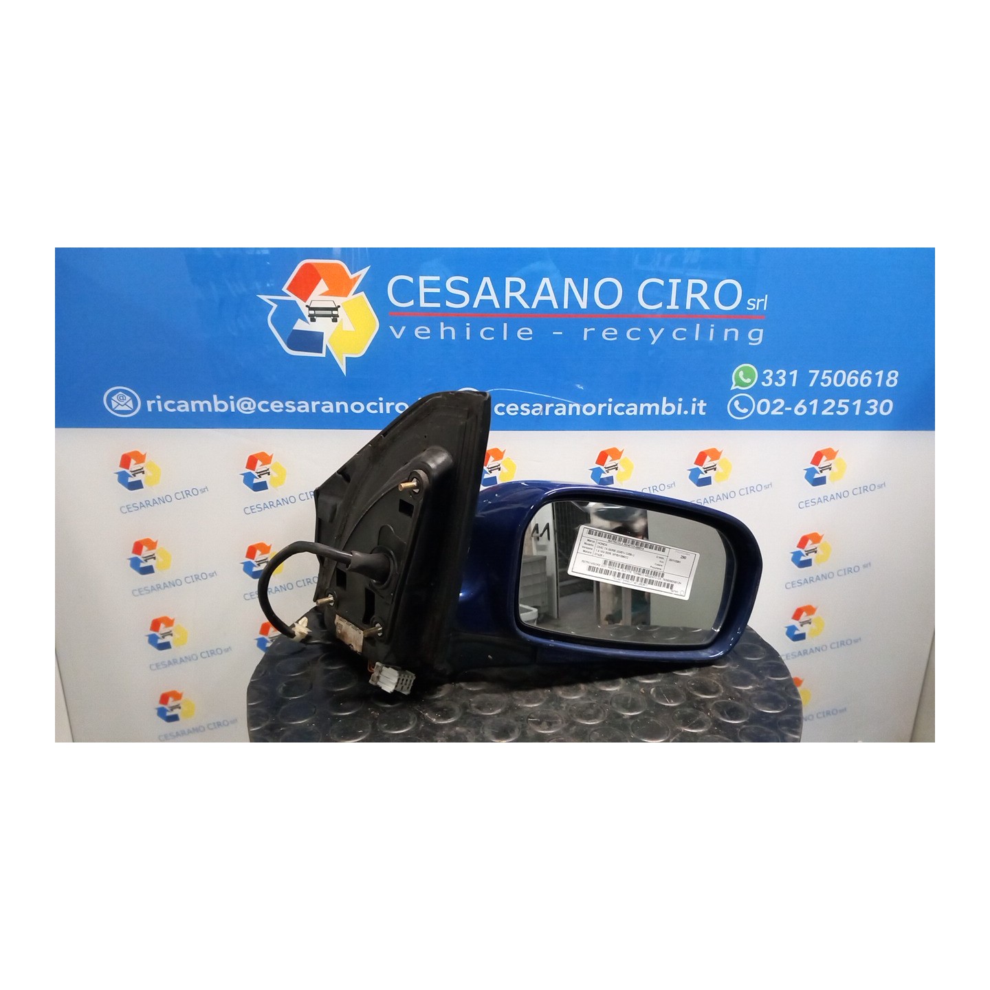 RETROVISORE EST. REGOLAZ. ELETTR. TERMICO ARGENTO DX. 014 HONDA CIVIC 7A SERIE (03/01-12/05) D14Z6 76200S6DG51ZH