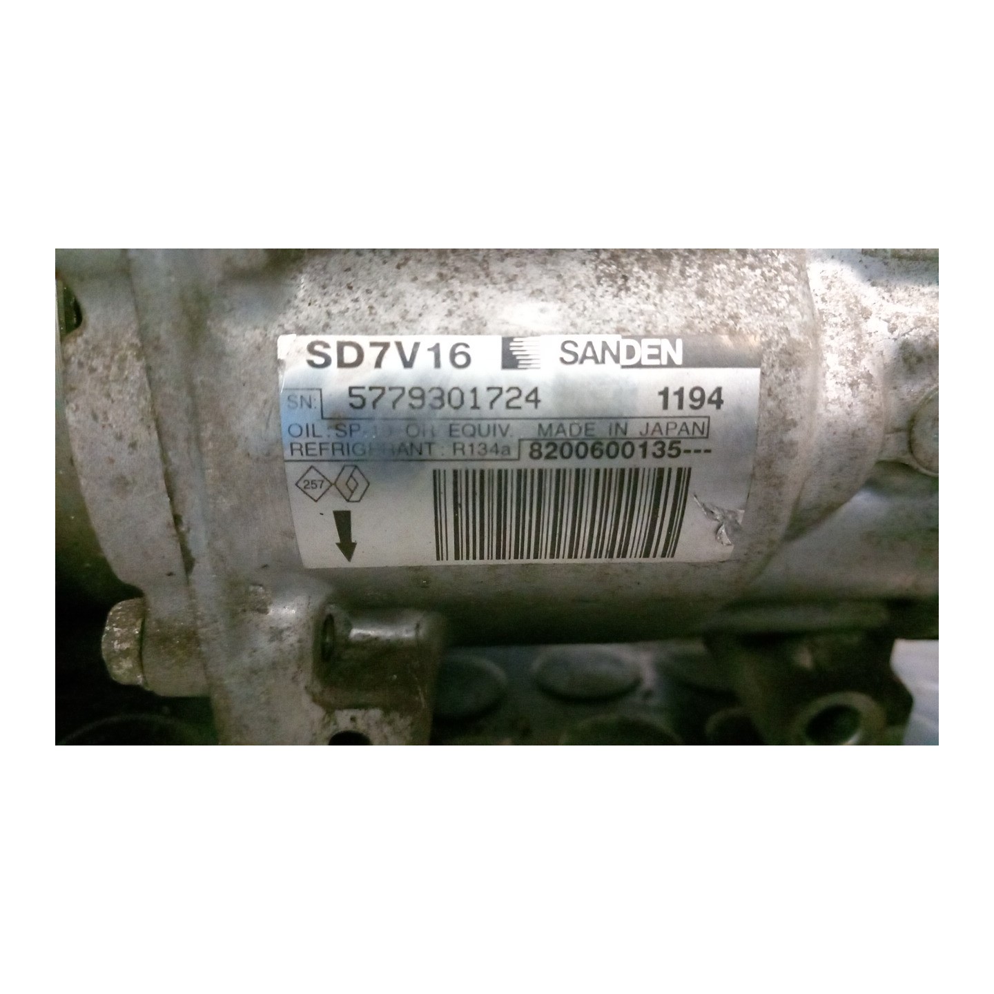 COMPRESSORE A/C 017 DACIA LOGAN (11/05-10/08) K4MA6 6001549991