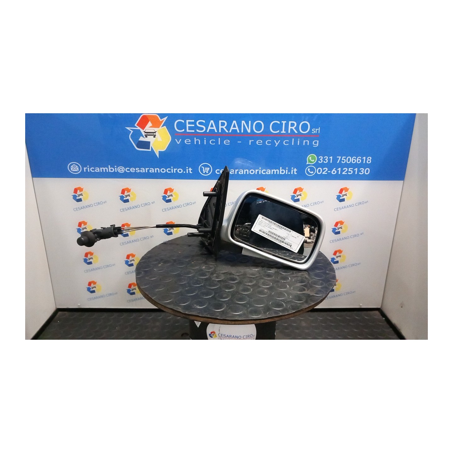 CRISTALLO RETROVISORE EST. REGOLAZ. MANUALE DX. 086 VOLKSWAGEN POLO 3A SERIE (11/94-09/01) APQ 6N1857522