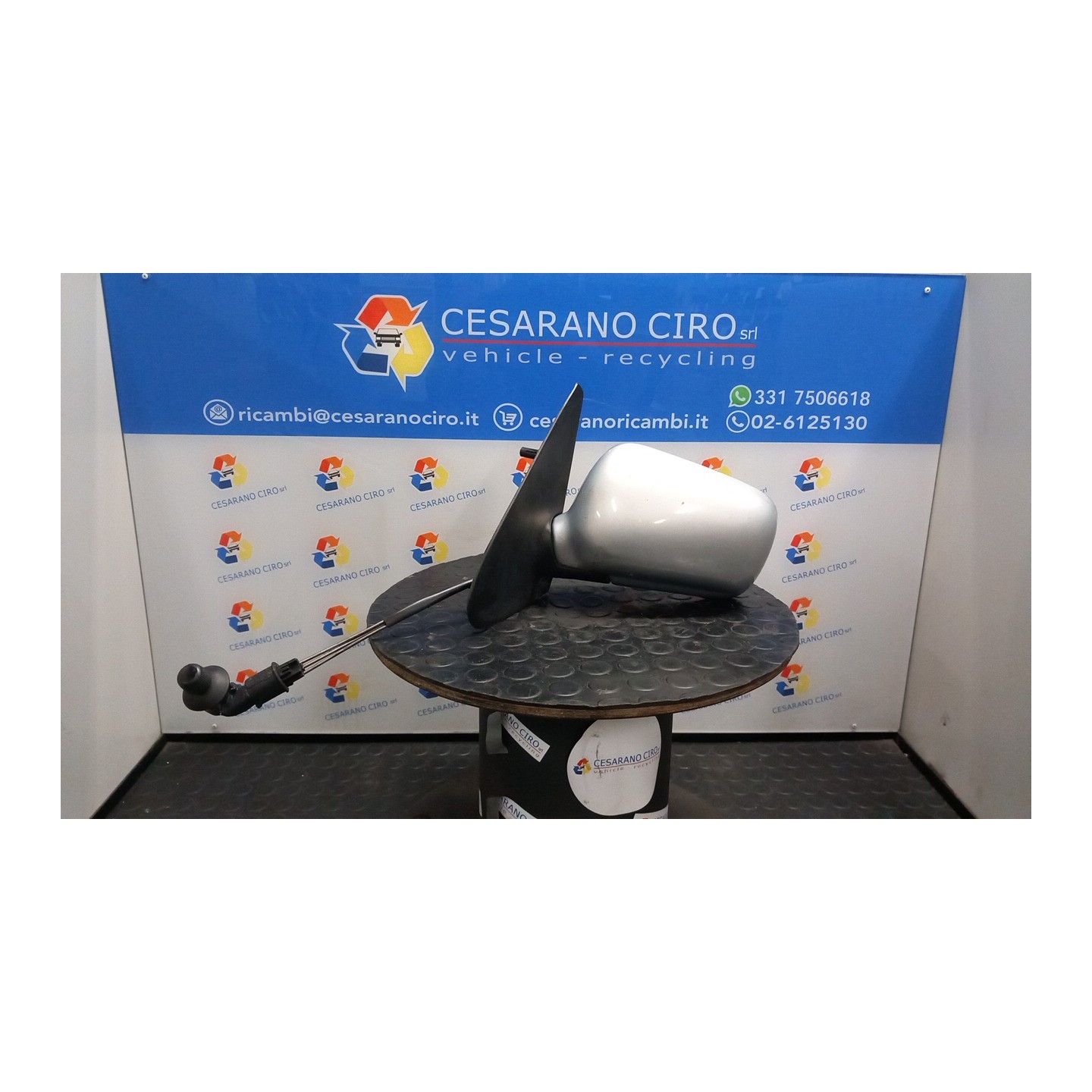 CRISTALLO RETROVISORE EST. REGOLAZ. MANUALE SX. 087 VOLKSWAGEN POLO 3A SERIE (11/94-09/01) APQ 6N1857521A