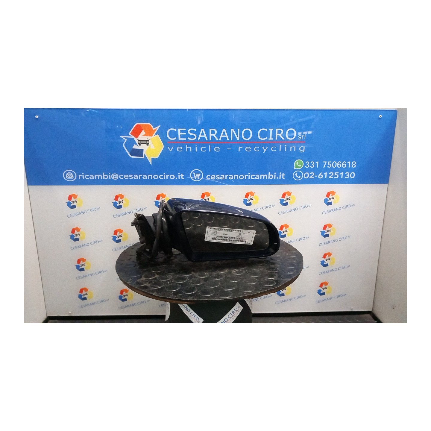 RETROVISORE EST. REGOLAZ. ELETTR. TERMICO RIPIEGHEVOLE DX. 060 AUDI A4 (8E) (11/00-11/04) AWA 8E1858532AC01C