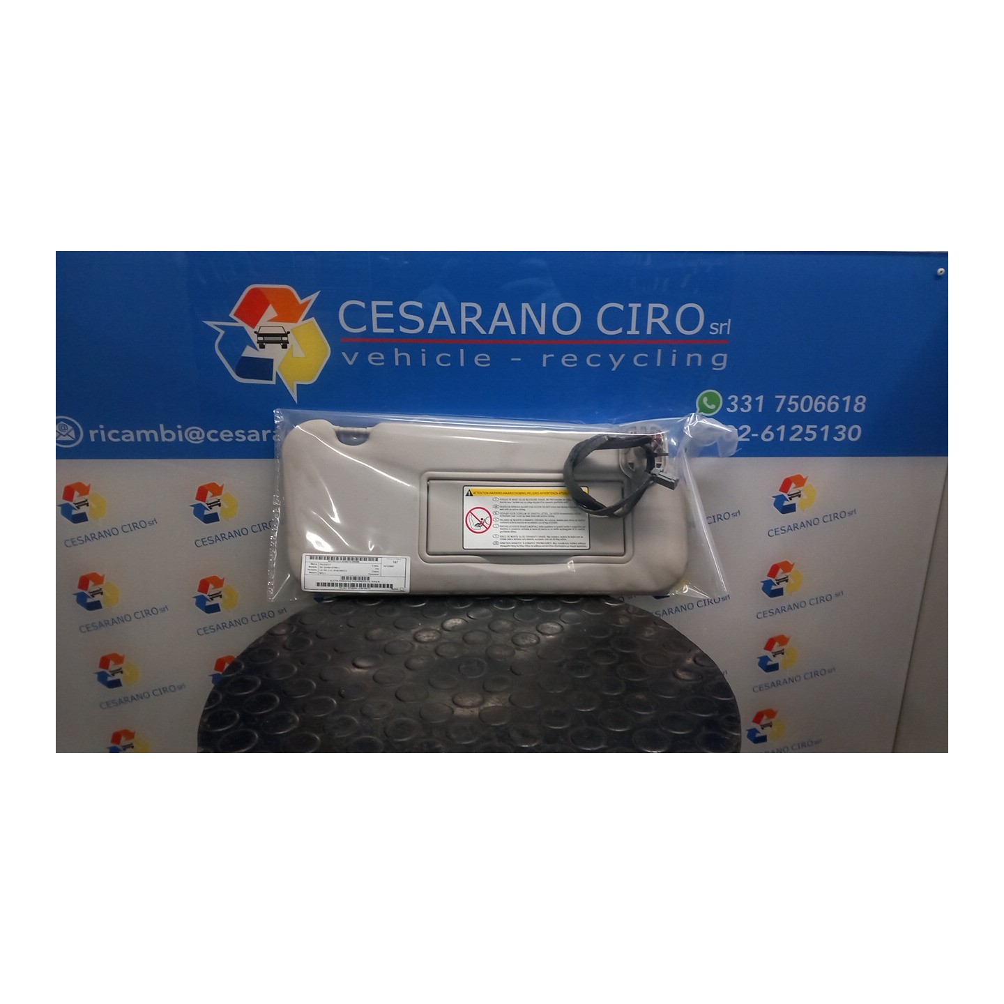 ALETTA PARASOLE PARABREZZA DX. 086 PEUGEOT 307 (07/05-07/08) NFU 8143LW