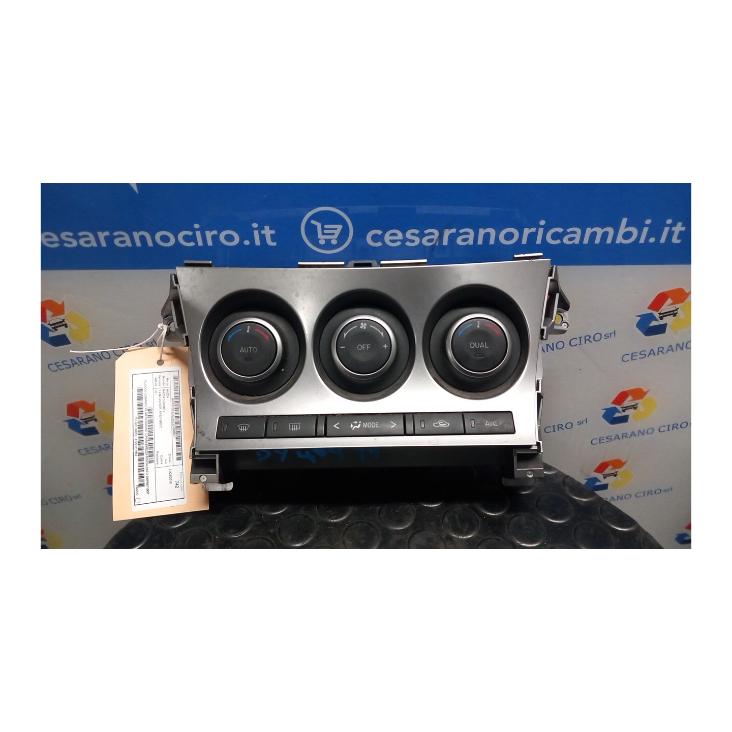 BLOCCO COMANDO CLIMATIZZAZIONE C/PARABREZZA RISCALDATO 037 MAZDA MAZDA 3 (03/09-) Y6 BBP561190P