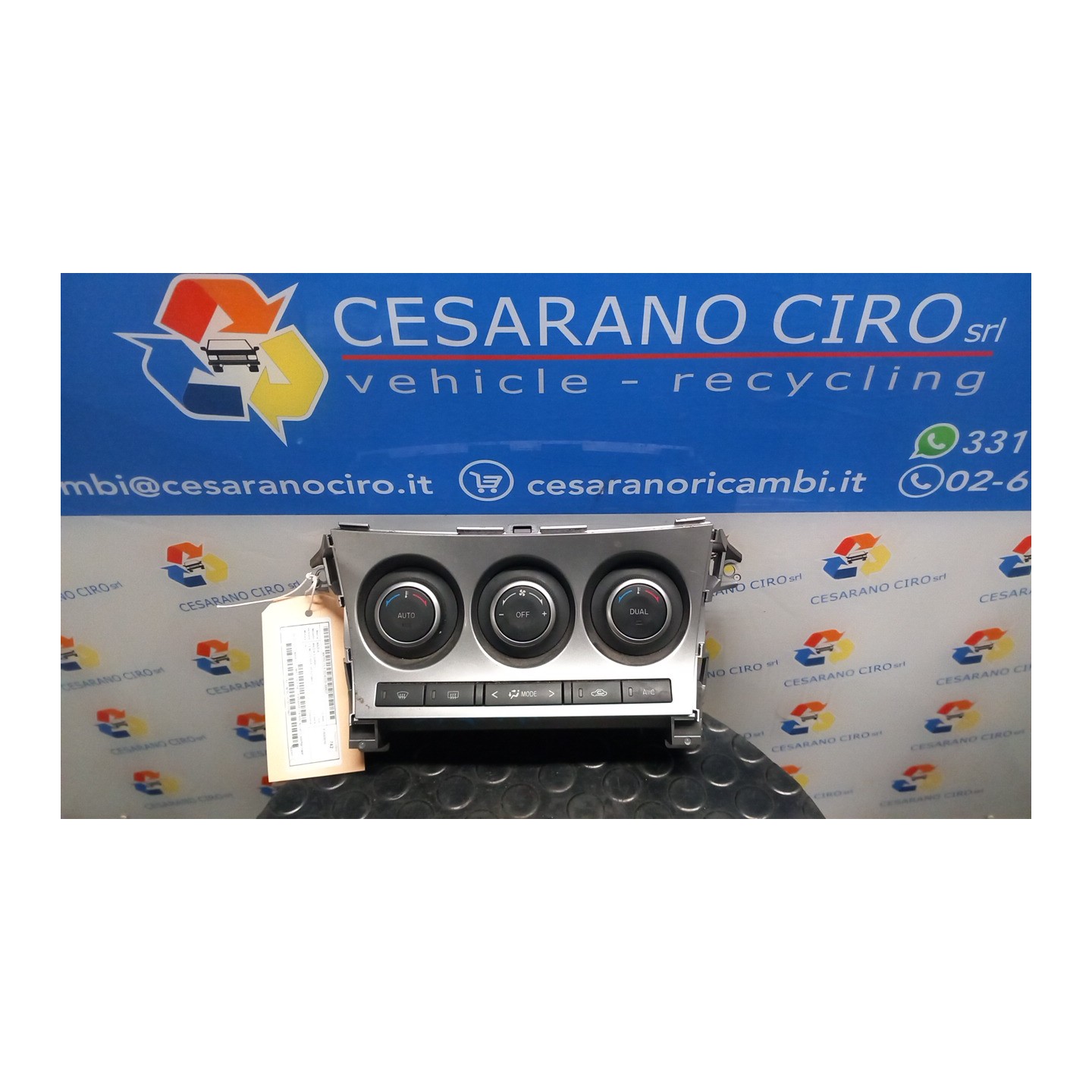 BLOCCO COMANDO CLIMATIZZAZIONE C/PARABREZZA RISCALDATO 037 MAZDA MAZDA 3 (03/09-) Y6 BBP561190P
