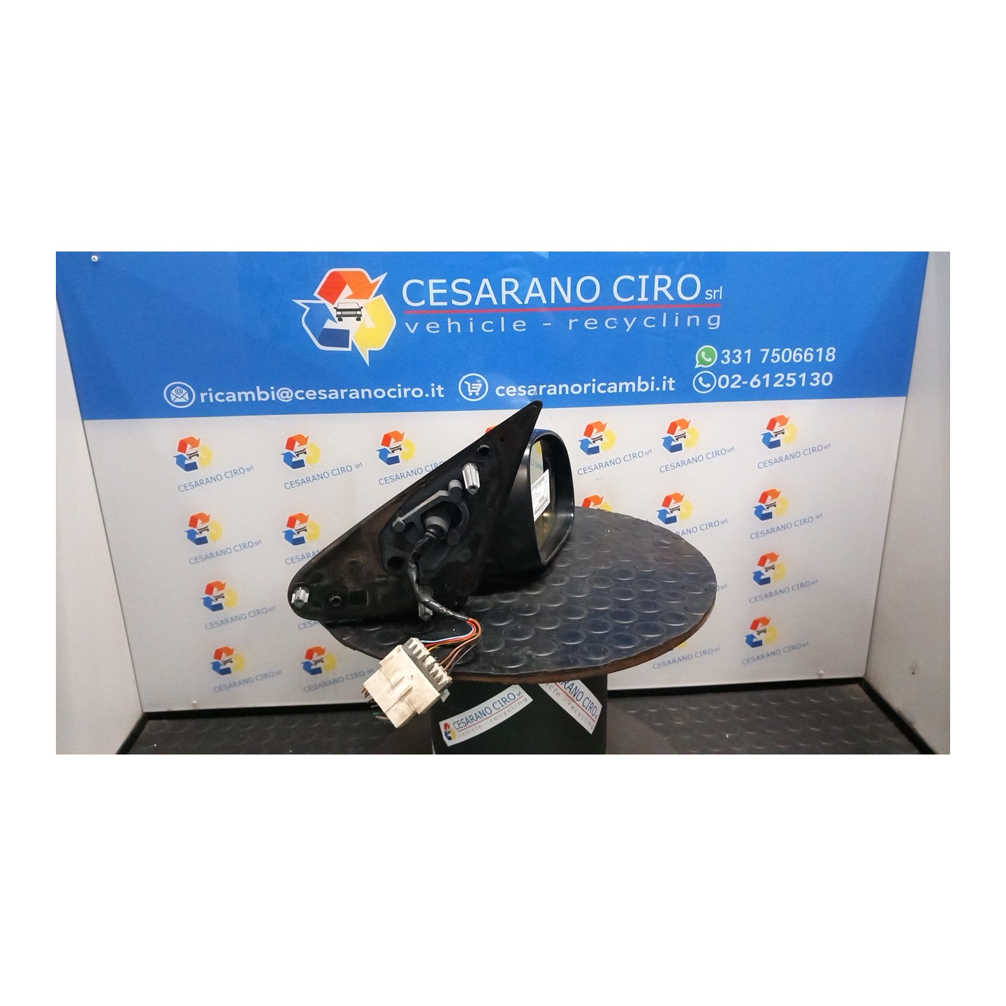 RETROVISORE EST. REGOLAZ. ELETTR. NERO OPR 09638 RIB.MAN. DX. 003 PEUGEOT 406 (04/99-05/04) RHZ 8149T1