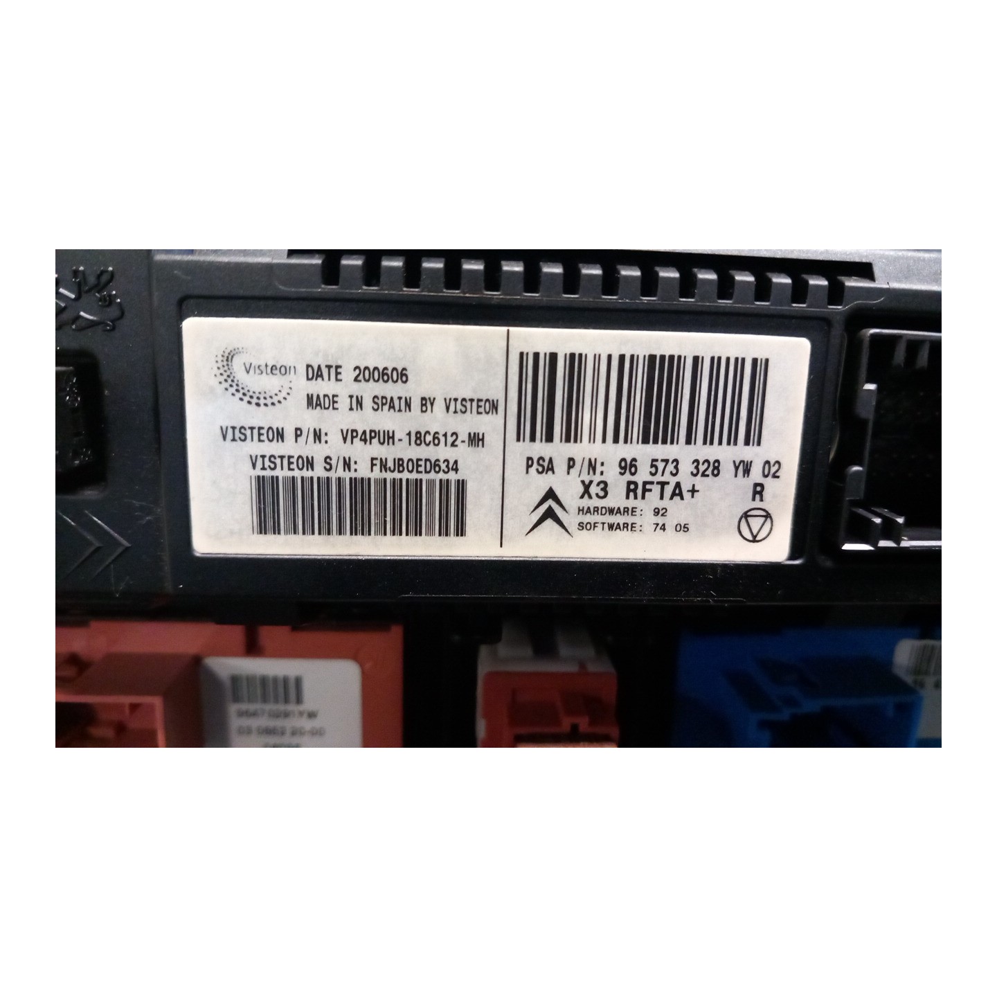 BLOCCO COMANDO CLIMATIZZAZIONE DA TELECODIFICARE 039 CITROEN C5 (09/04-02/08) 6FY 6451VE