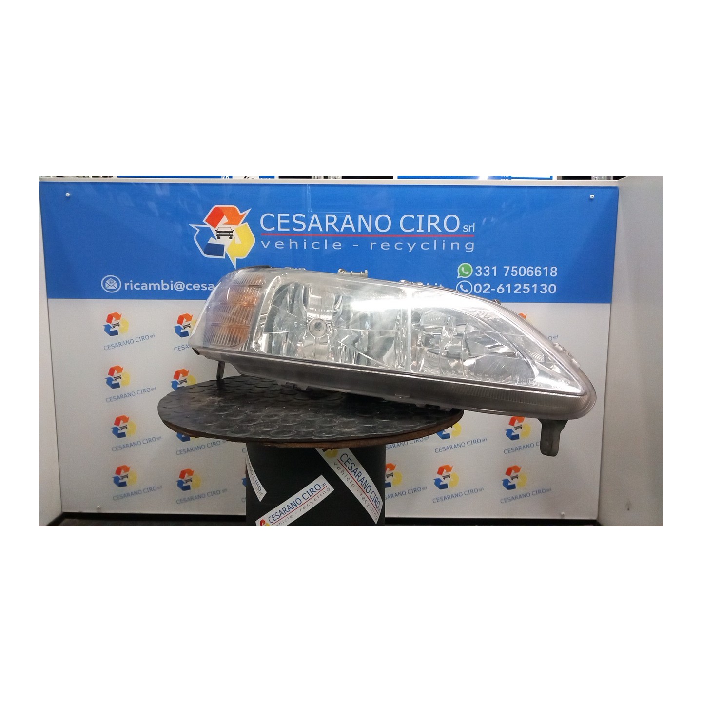 PROIETTORE CON REGOLATORE ALTEZZA DX. 025 HONDA ACCORD BERLINA (10/98-01/03) D16B6 33101S1AG01