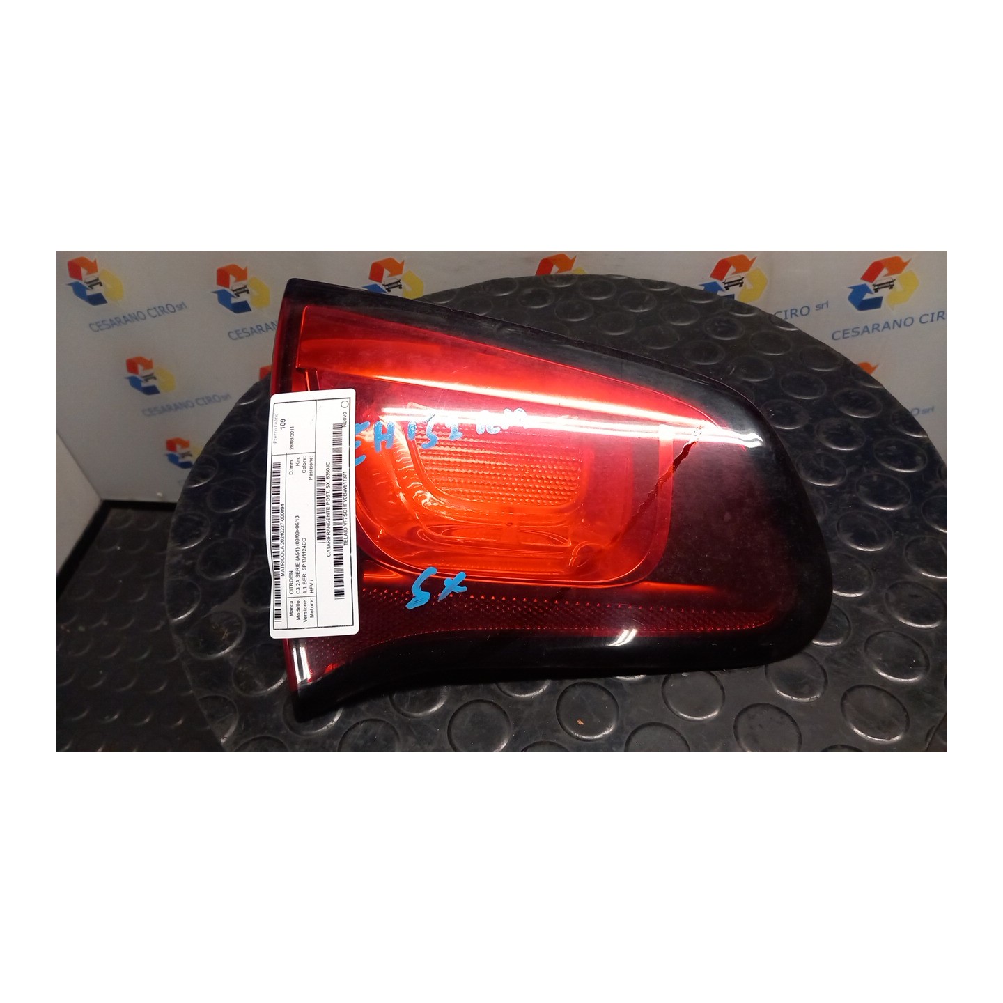 CATARIFRANGENTE POST. SX. 094 CITROEN C3 2A SERIE (A51) (09/09-06/13 HFV 6350JC