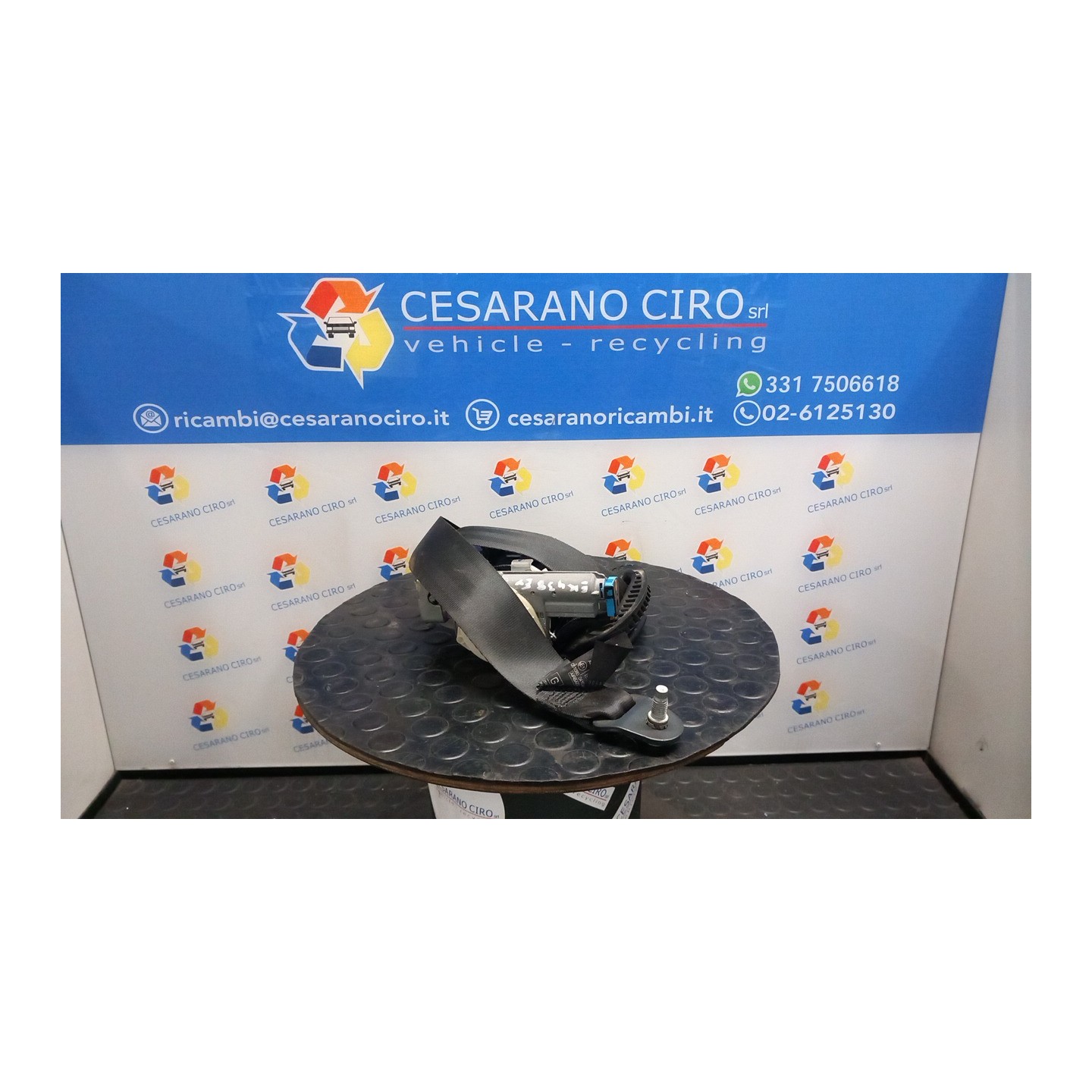 CINTURA DI SICUREZZA ANT. DX. 142 CITROEN C3 2A SERIE (A51) (09/09-06/13 HFV 96771568XX