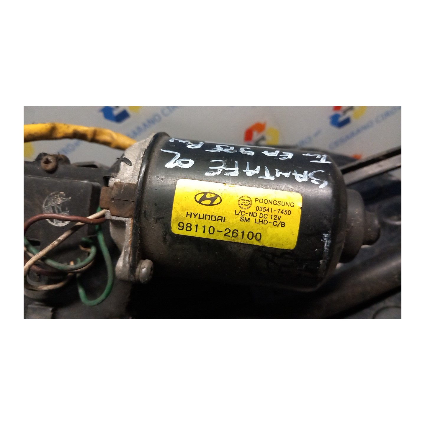 MOTORINO TERGIPARABREZZA 013 HYUNDAI SANTA FE 1A SERIE (01/01-10/06 D4EA 9811026100