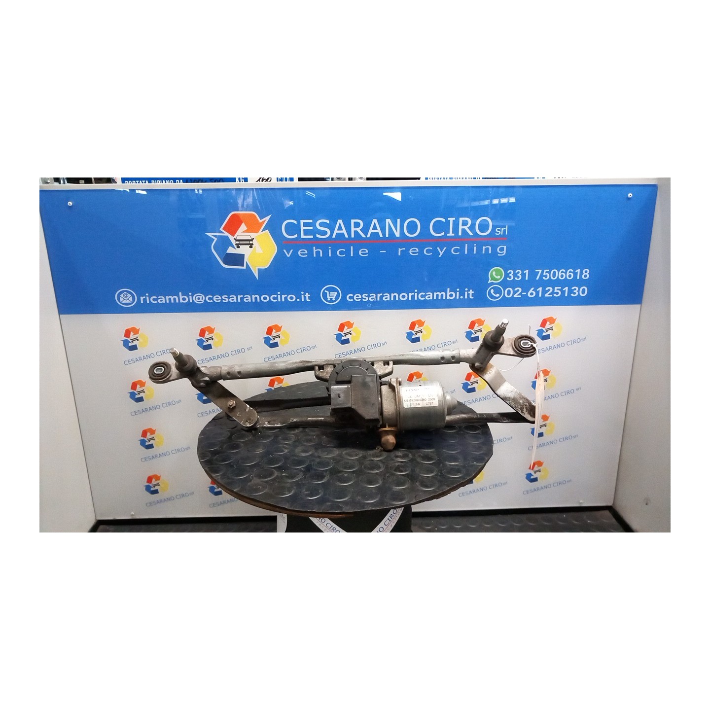 MECCANISMO TERGIPARABREZZA CON MOTORINO 006 FIAT PANDA (33) (12/11-04/17) 169A4000 52024852