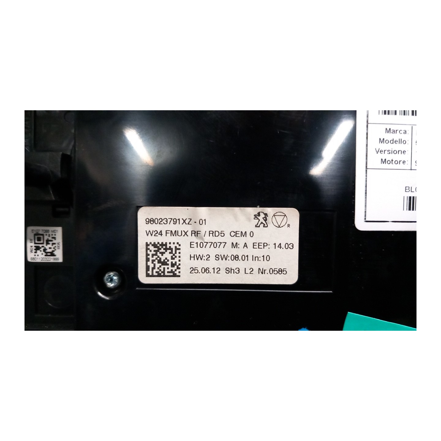 BLOCCO COMANDO CLIMATIZZAZIONE C/REGOL. CLIMAT/TEMP 017 PEUGEOT 508 (09/10-11/14-) 9H05 6452Y0