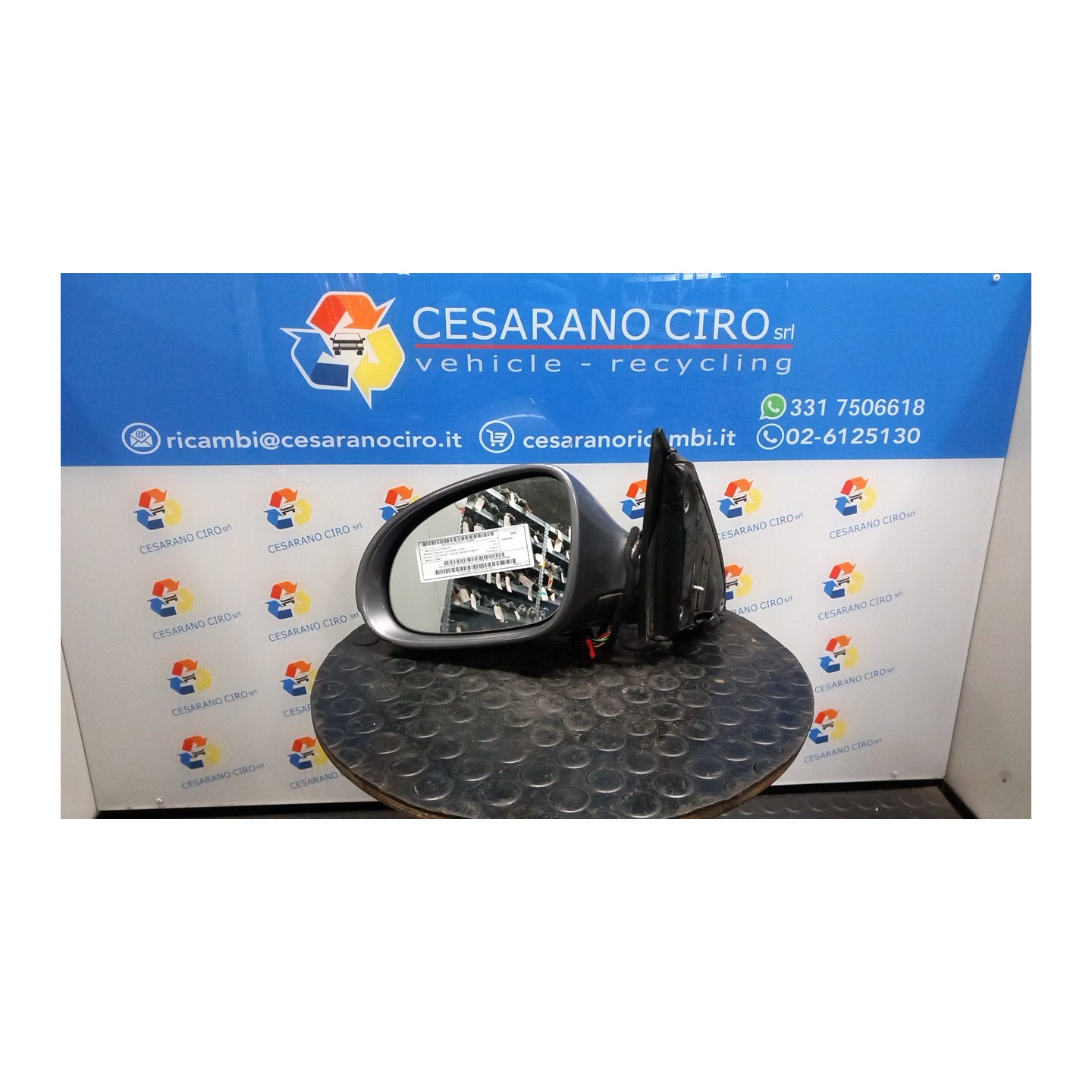 RETROVISORE EST. REGOLAZ. ELETTR. SX. 025 VOLKSWAGEN PASSAT (3C) (02/05-12/10) BMP 3C1857507DP9B9
