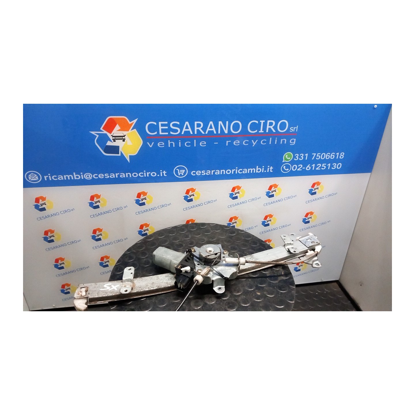 ALZACRISTALLO ELETTR. PORTA ANT. CON MOTORINO SX 027 MITSUBISHI LANCER 5A SERIE (09/03-02/08) 4G18 NB0070014039004SX