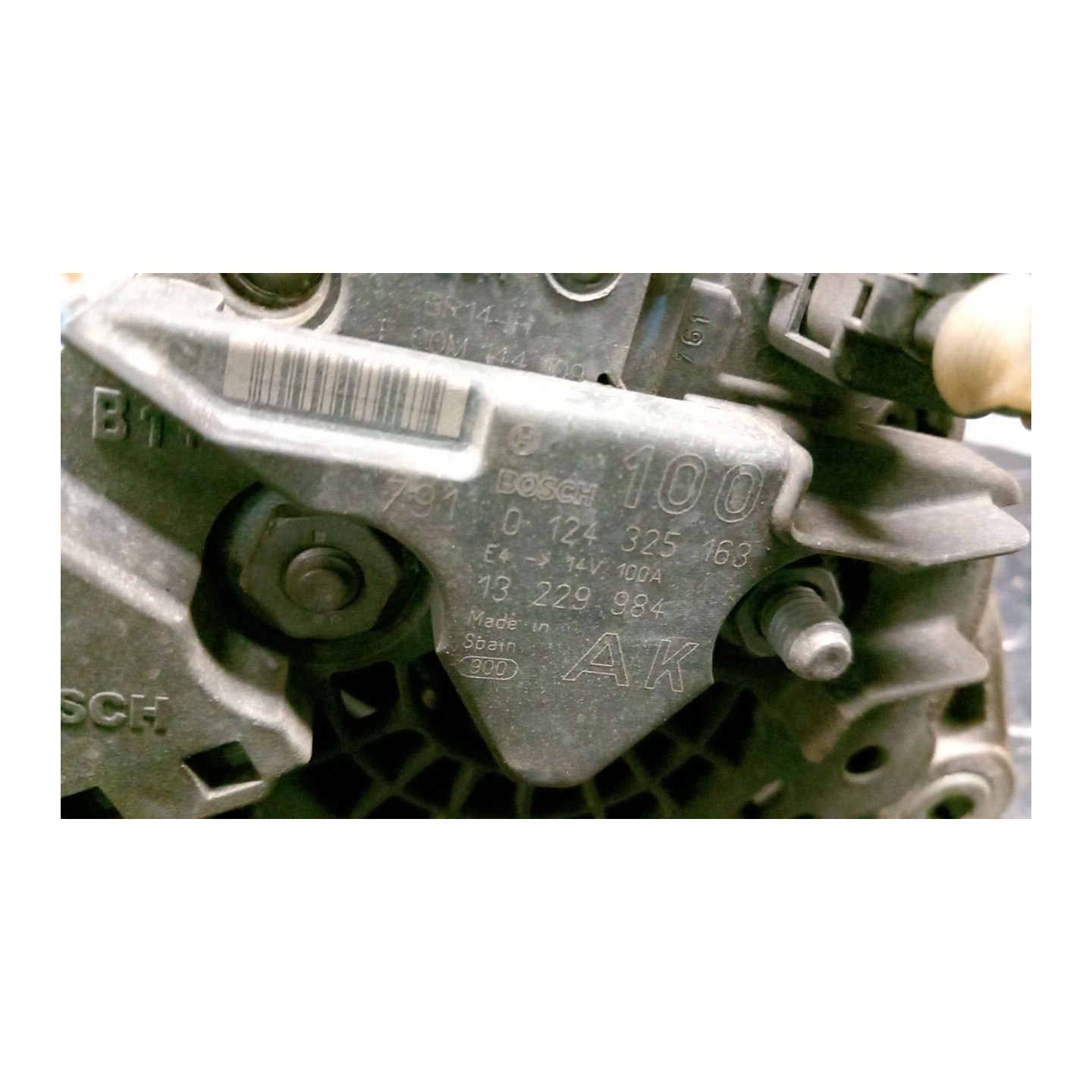 ALTERNATORE 12V.100AMP ROTAZ. 145 OPEL ASTRA (A04) (01/04-03/11) Z16XER 93190146